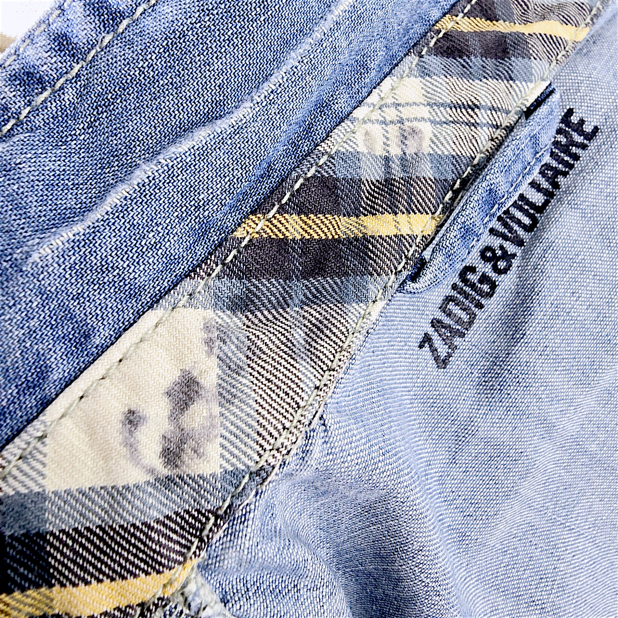 Chemise garçon denim aigle              ZADIG &amp; VOLTAIRE - 𝐌𝐚𝐫𝐢𝐧𝐚𝟒𝟒𝐟𝐚𝐦𝐢𝐥𝐲