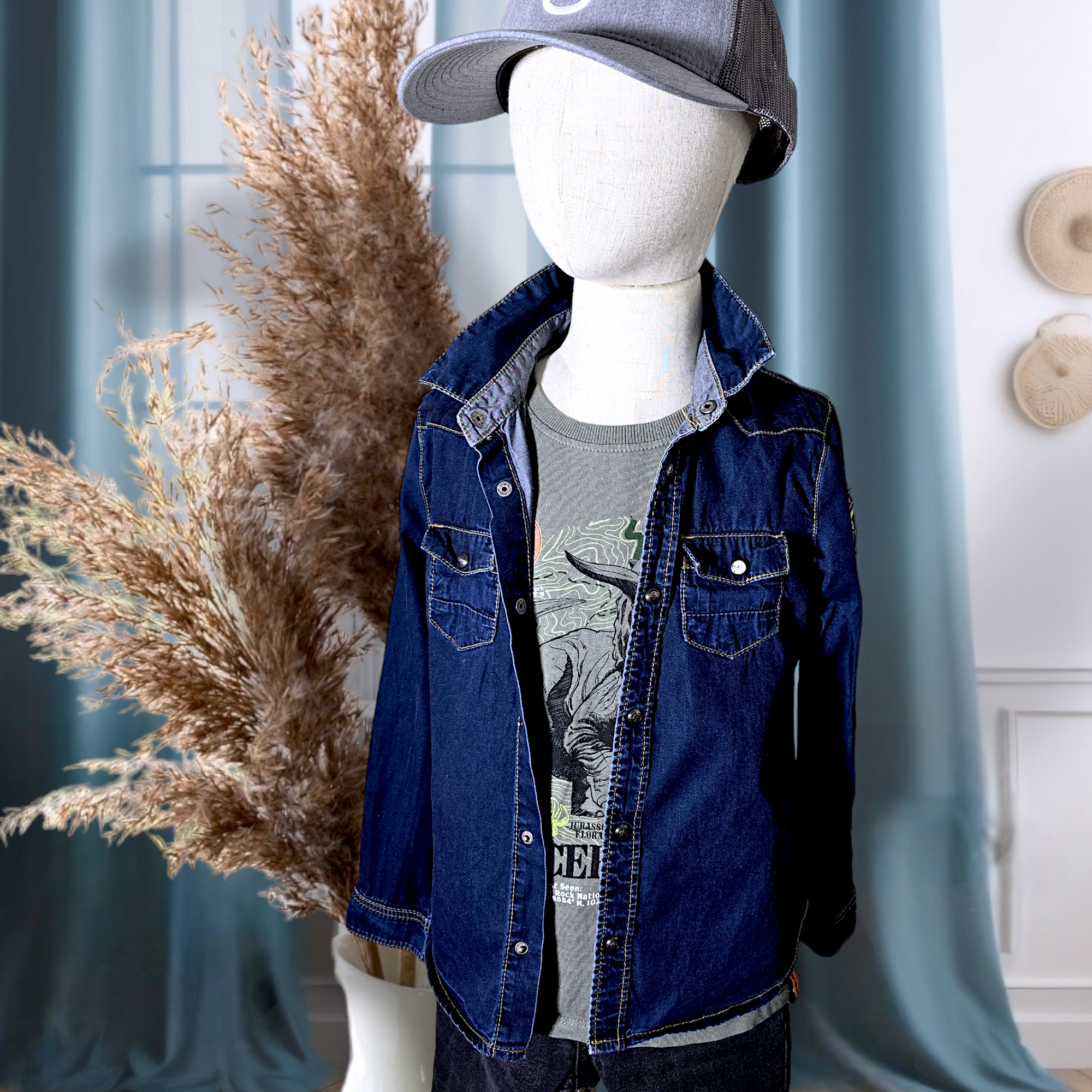 Chemise garçon denim                                        IKKS - 𝐌𝐚𝐫𝐢𝐧𝐚𝟒𝟒𝐟𝐚𝐦𝐢𝐥𝐲