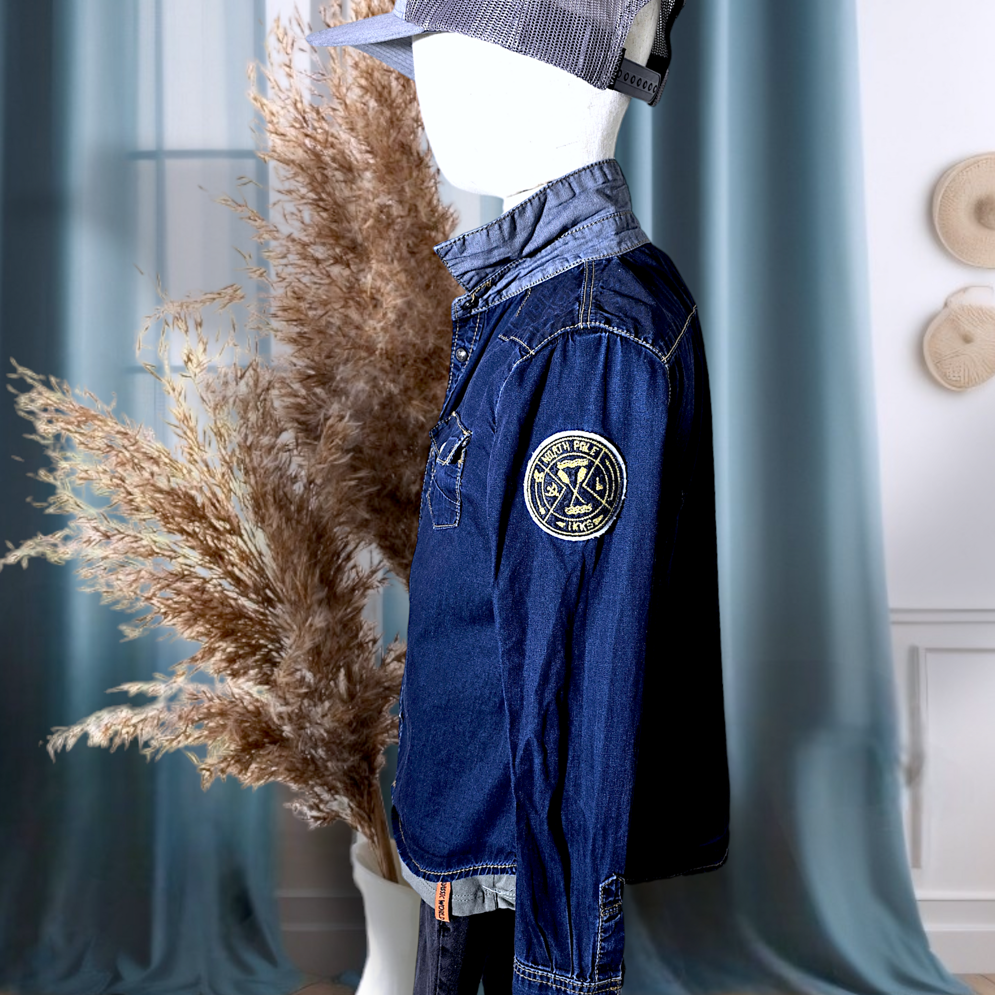 Chemise garçon denim                                        IKKS - 𝐌𝐚𝐫𝐢𝐧𝐚𝟒𝟒𝐟𝐚𝐦𝐢𝐥𝐲