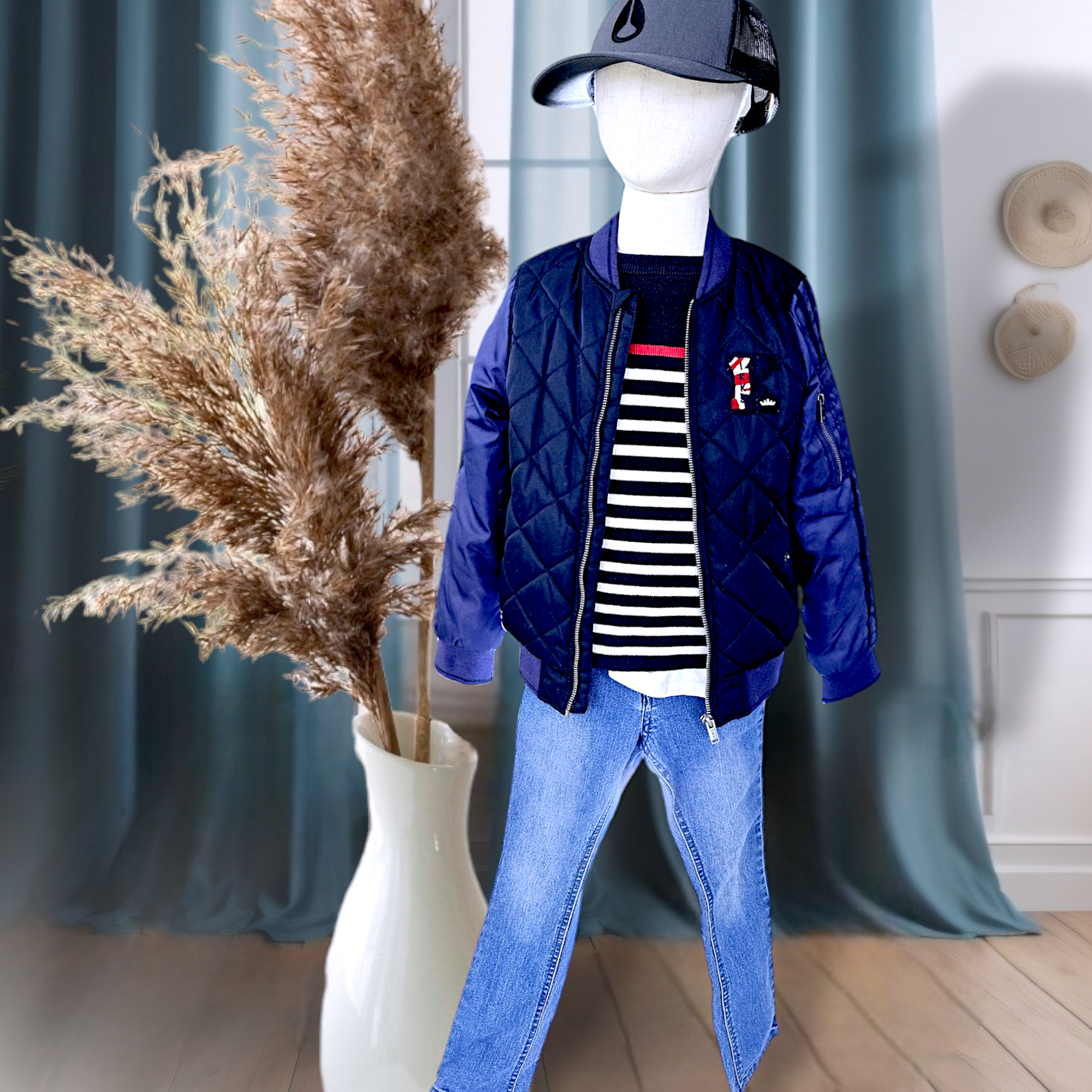 Bombers garçon bleu marine                 IKKS - 𝐌𝐚𝐫𝐢𝐧𝐚𝟒𝟒𝐟𝐚𝐦𝐢𝐥𝐲