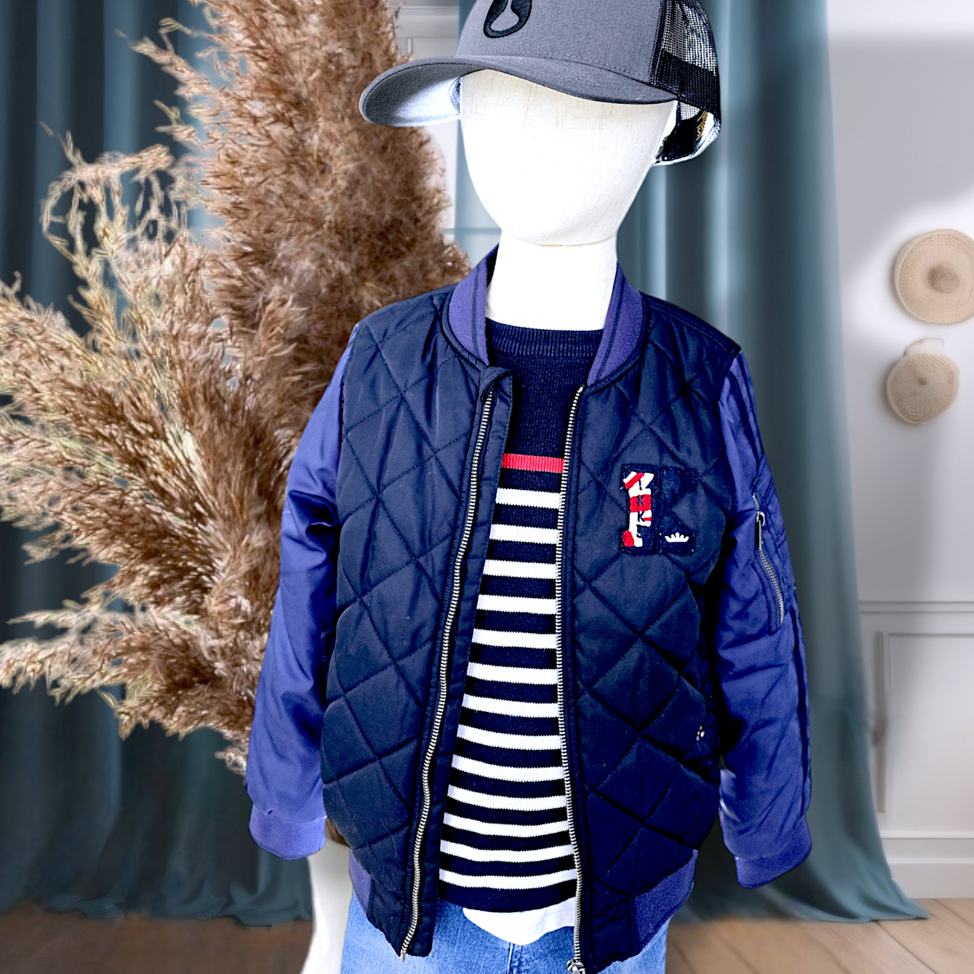 Bombers garçon bleu marine                 IKKS - 𝐌𝐚𝐫𝐢𝐧𝐚𝟒𝟒𝐟𝐚𝐦𝐢𝐥𝐲