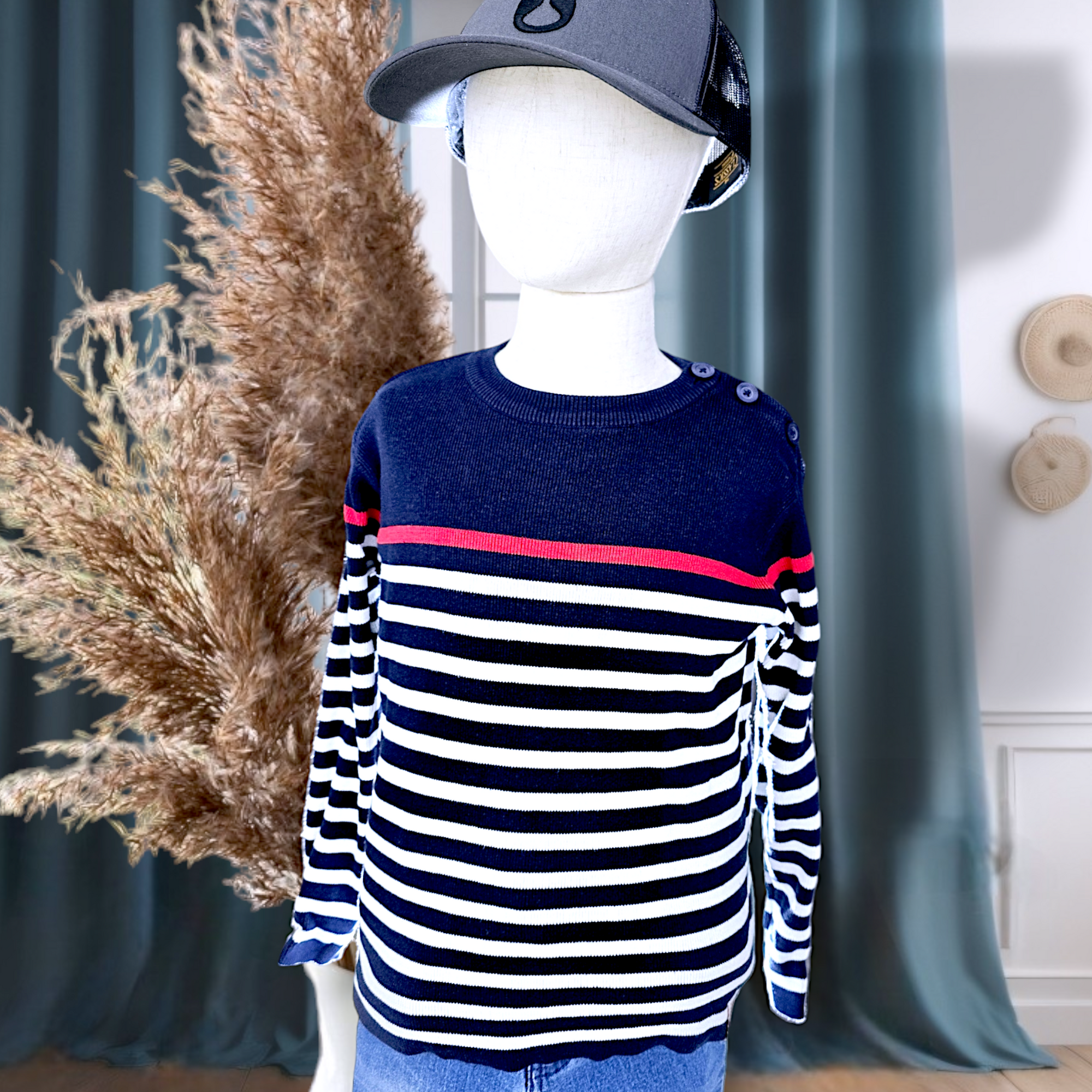 Pull garçon marin                                        VERBAUDET - 𝐌𝐚𝐫𝐢𝐧𝐚𝟒𝟒𝐟𝐚𝐦𝐢𝐥𝐲