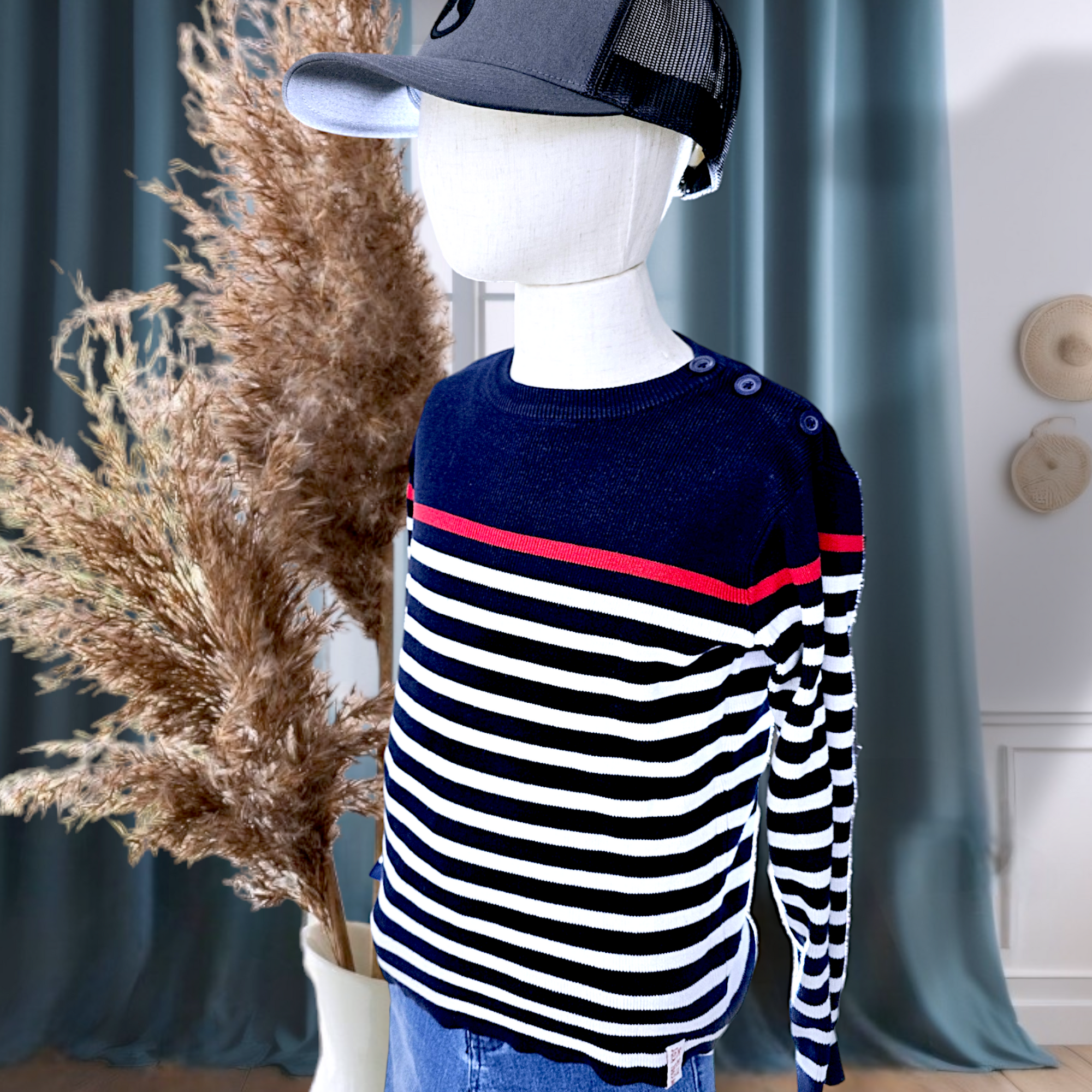 Pull garçon marin                                        VERBAUDET - 𝐌𝐚𝐫𝐢𝐧𝐚𝟒𝟒𝐟𝐚𝐦𝐢𝐥𝐲