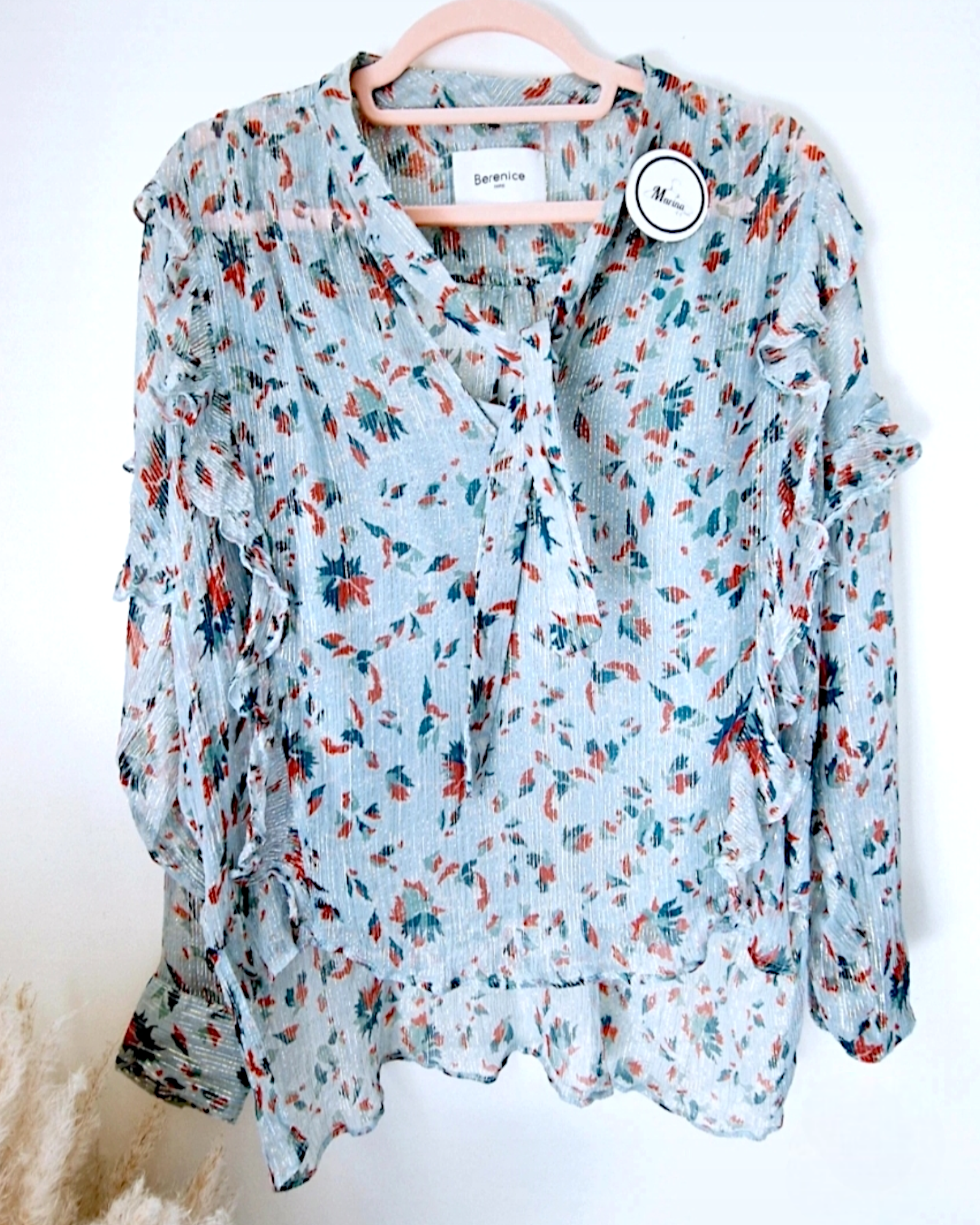 Blouse Marta vert d&#39;eau                       BERENICE - 𝐌𝐚𝐫𝐢𝐧𝐚𝟒𝟒𝐟𝐚𝐦𝐢𝐥𝐲