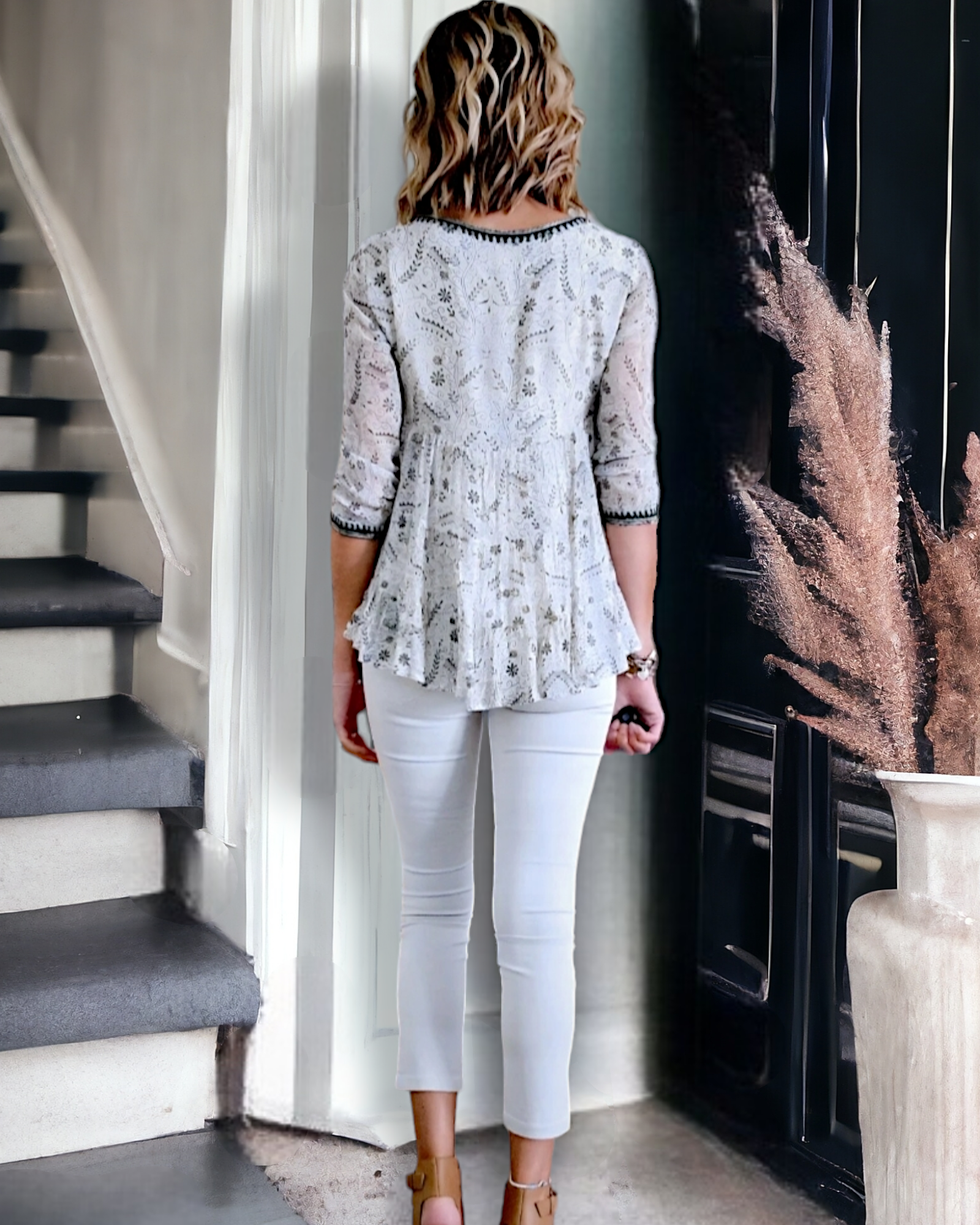 Blouse éthnique verte                          STELLA FOREST - 𝐌𝐚𝐫𝐢𝐧𝐚𝟒𝟒𝐟𝐚𝐦𝐢𝐥𝐲