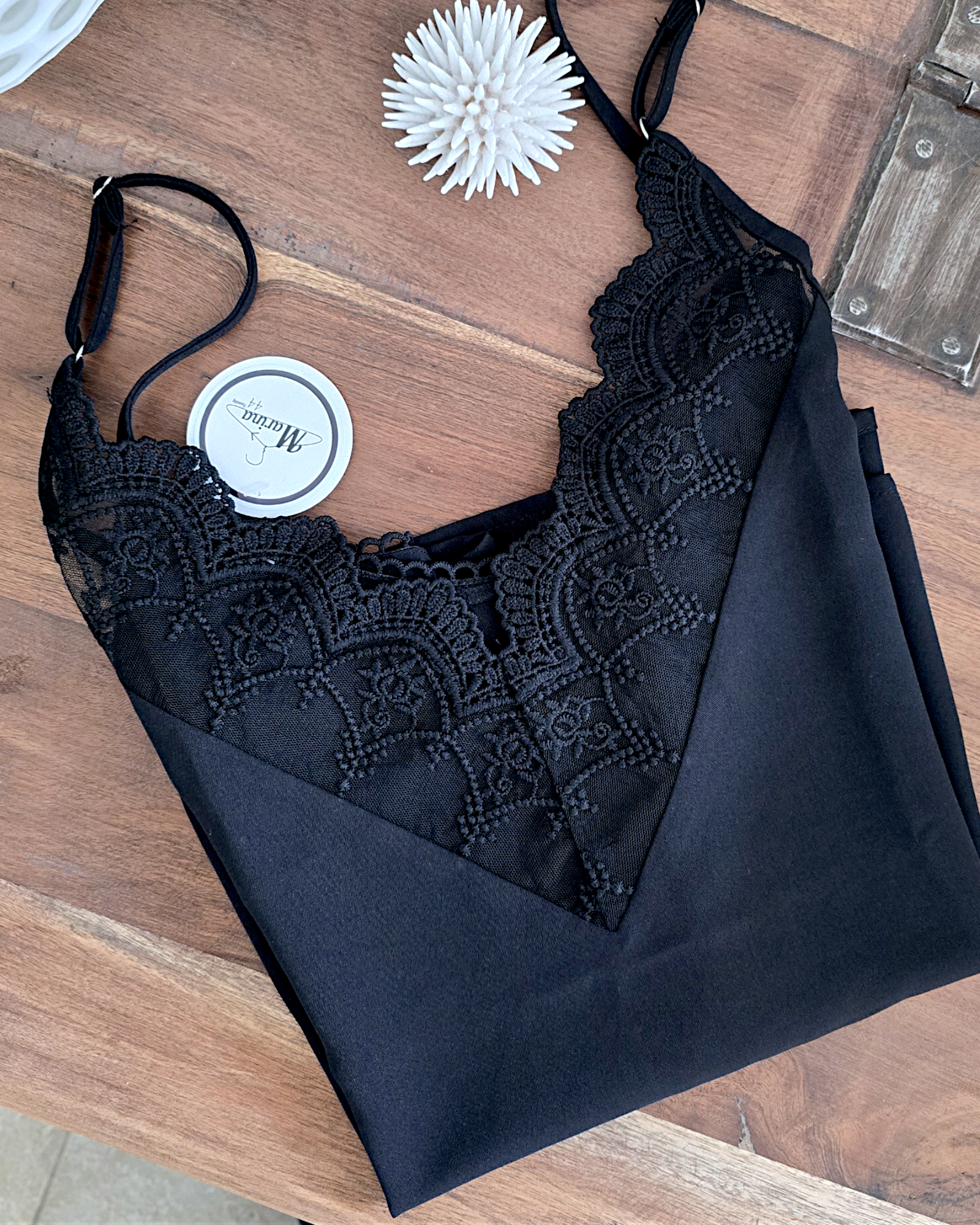Caraco col V noir T.XS - 𝐌𝐚𝐫𝐢𝐧𝐚𝟒𝟒𝐟𝐚𝐦𝐢𝐥𝐲