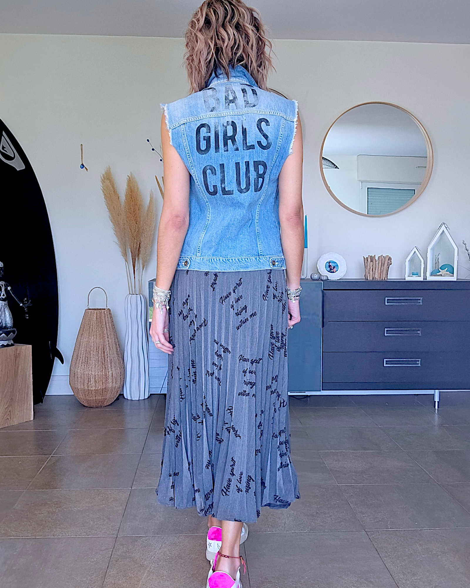 Veste denim Girls sans manche - 𝐌𝐚𝐫𝐢𝐧𝐚𝟒𝟒𝐟𝐚𝐦𝐢𝐥𝐲