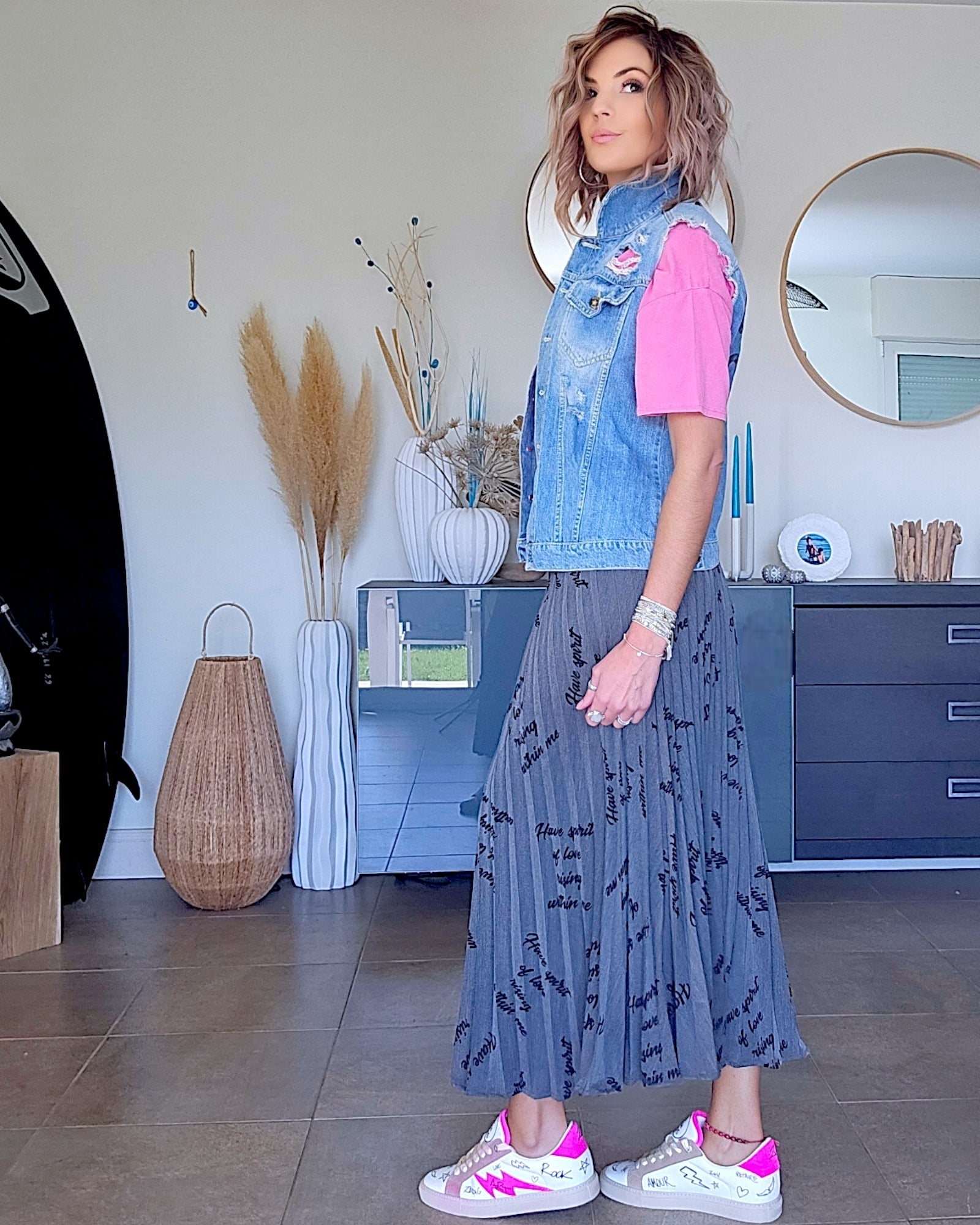 Veste denim Girls sans manche - 𝐌𝐚𝐫𝐢𝐧𝐚𝟒𝟒𝐟𝐚𝐦𝐢𝐥𝐲