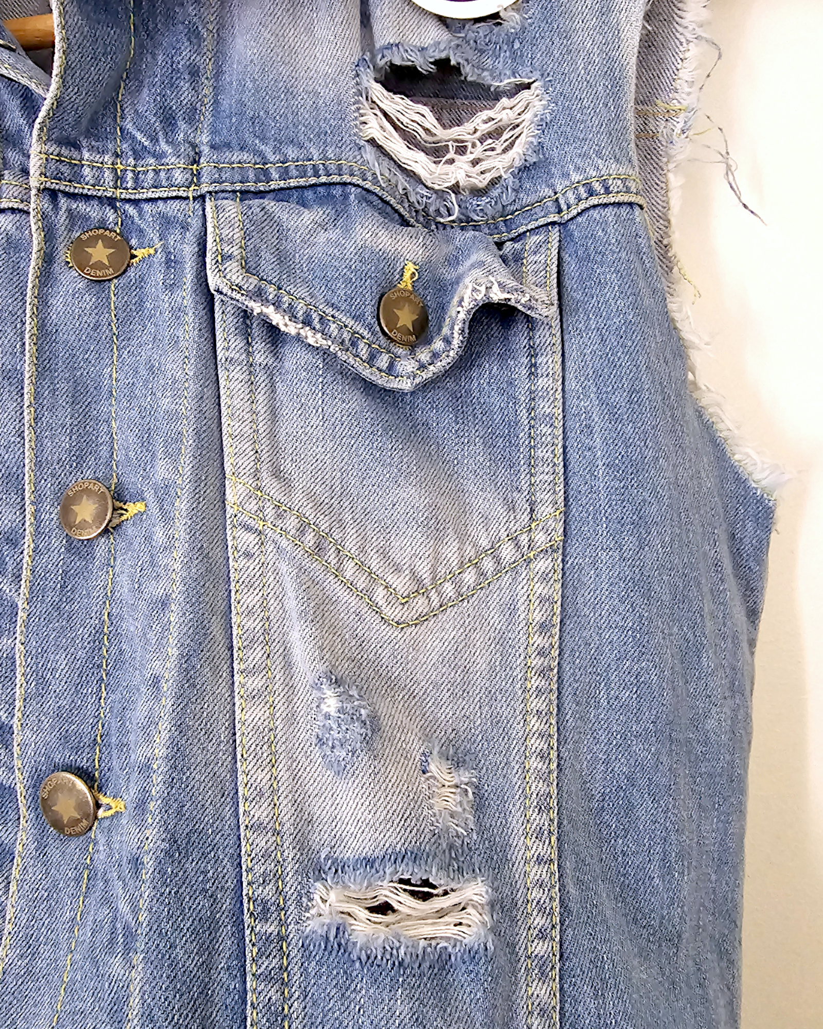 Veste denim Girls sans manche - 𝐌𝐚𝐫𝐢𝐧𝐚𝟒𝟒𝐟𝐚𝐦𝐢𝐥𝐲