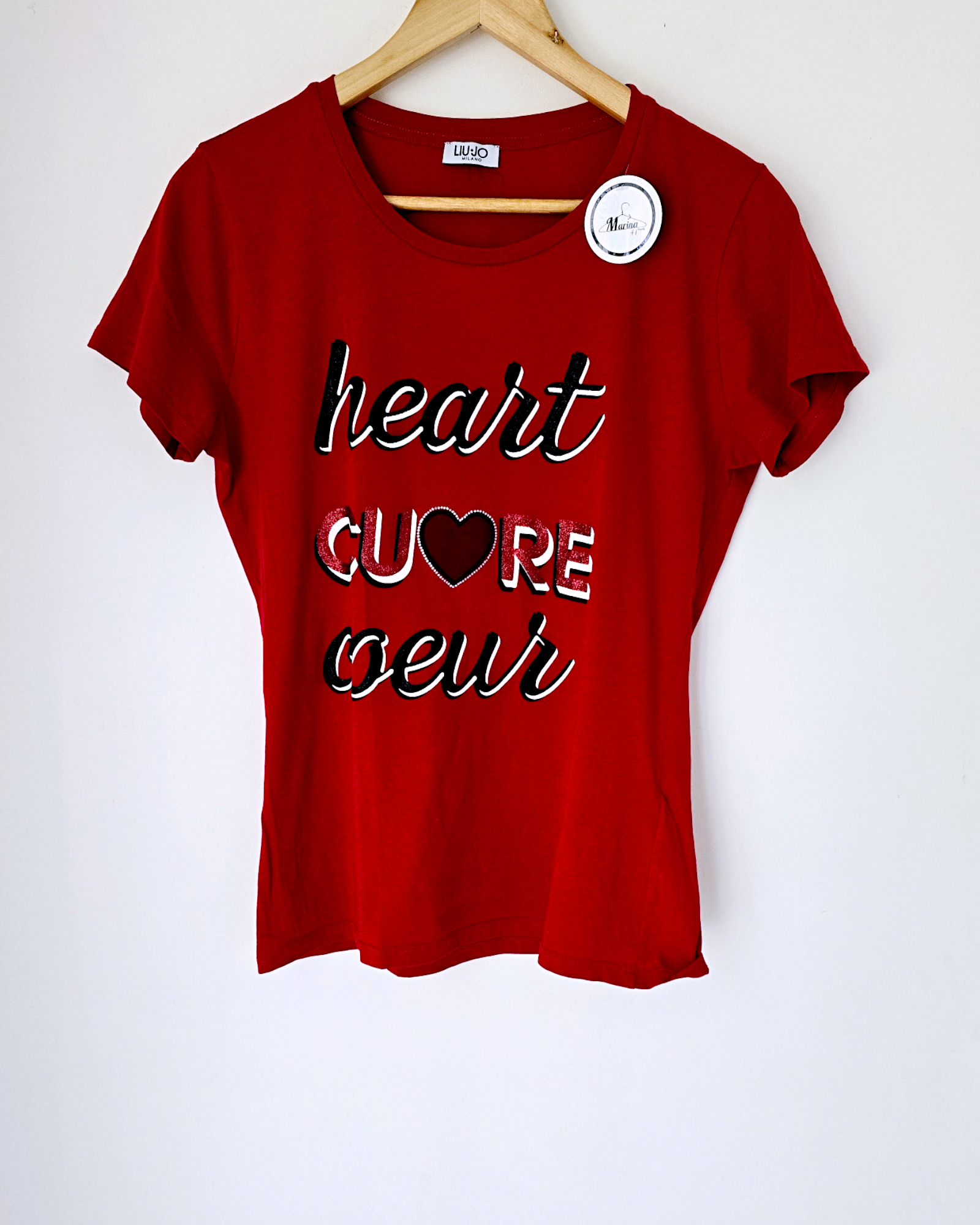 T-shirt cœur rouge - 𝐌𝐚𝐫𝐢𝐧𝐚𝟒𝟒𝐟𝐚𝐦𝐢𝐥𝐲