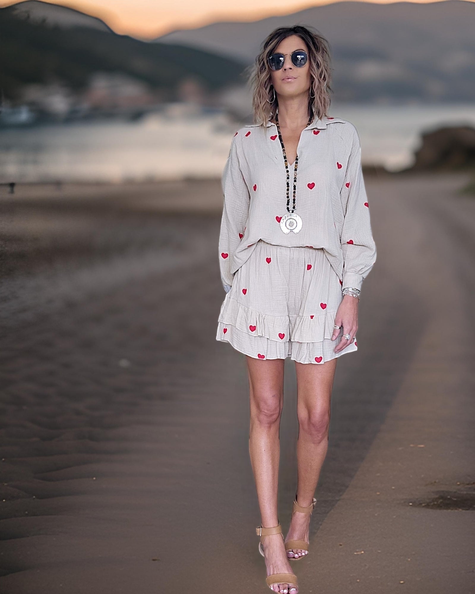 Ensemble gaze de coton coeur - 𝐌𝐚𝐫𝐢𝐧𝐚𝟒𝟒𝐟𝐚𝐦𝐢𝐥𝐲