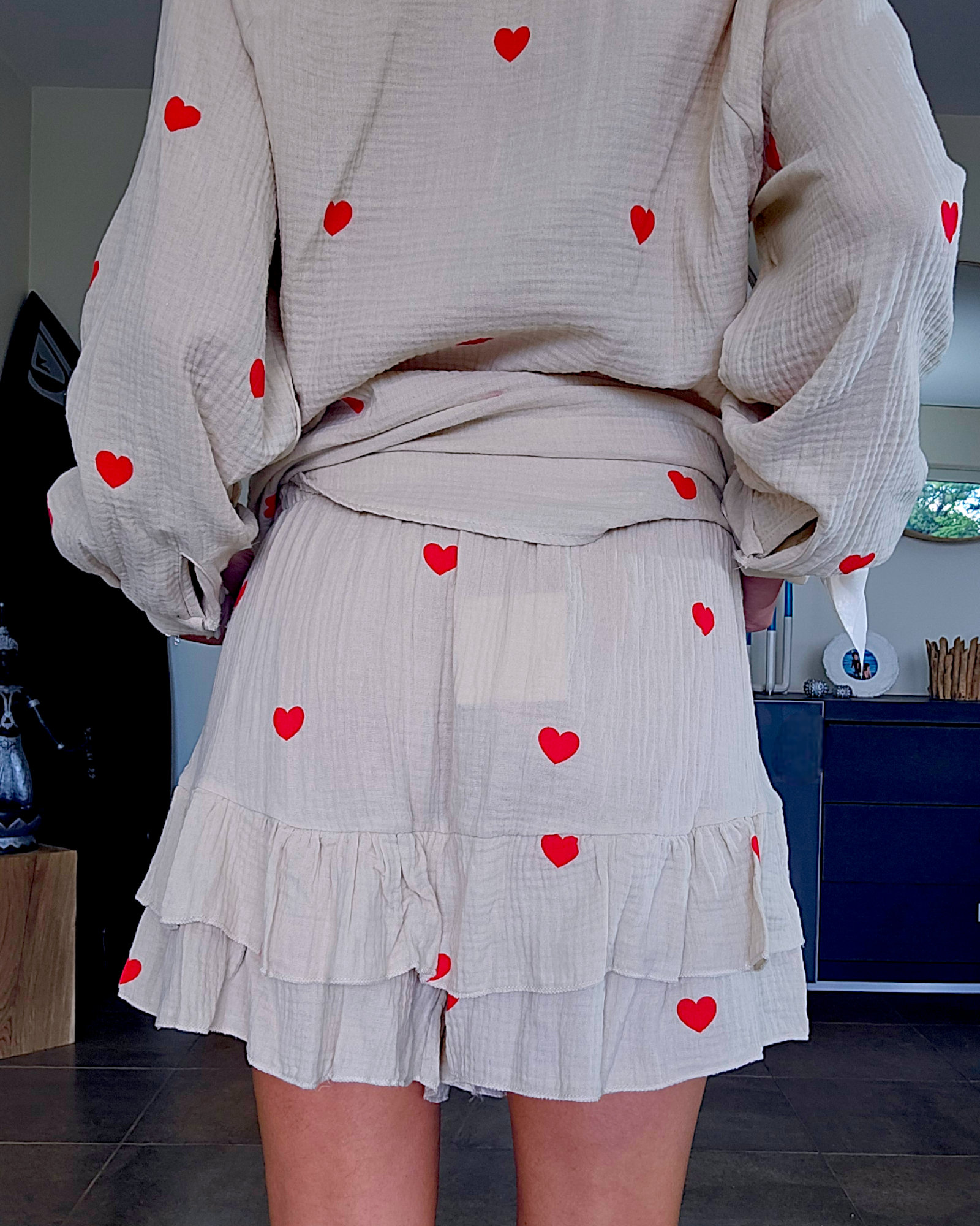 Ensemble gaze de coton coeur - 𝐌𝐚𝐫𝐢𝐧𝐚𝟒𝟒𝐟𝐚𝐦𝐢𝐥𝐲