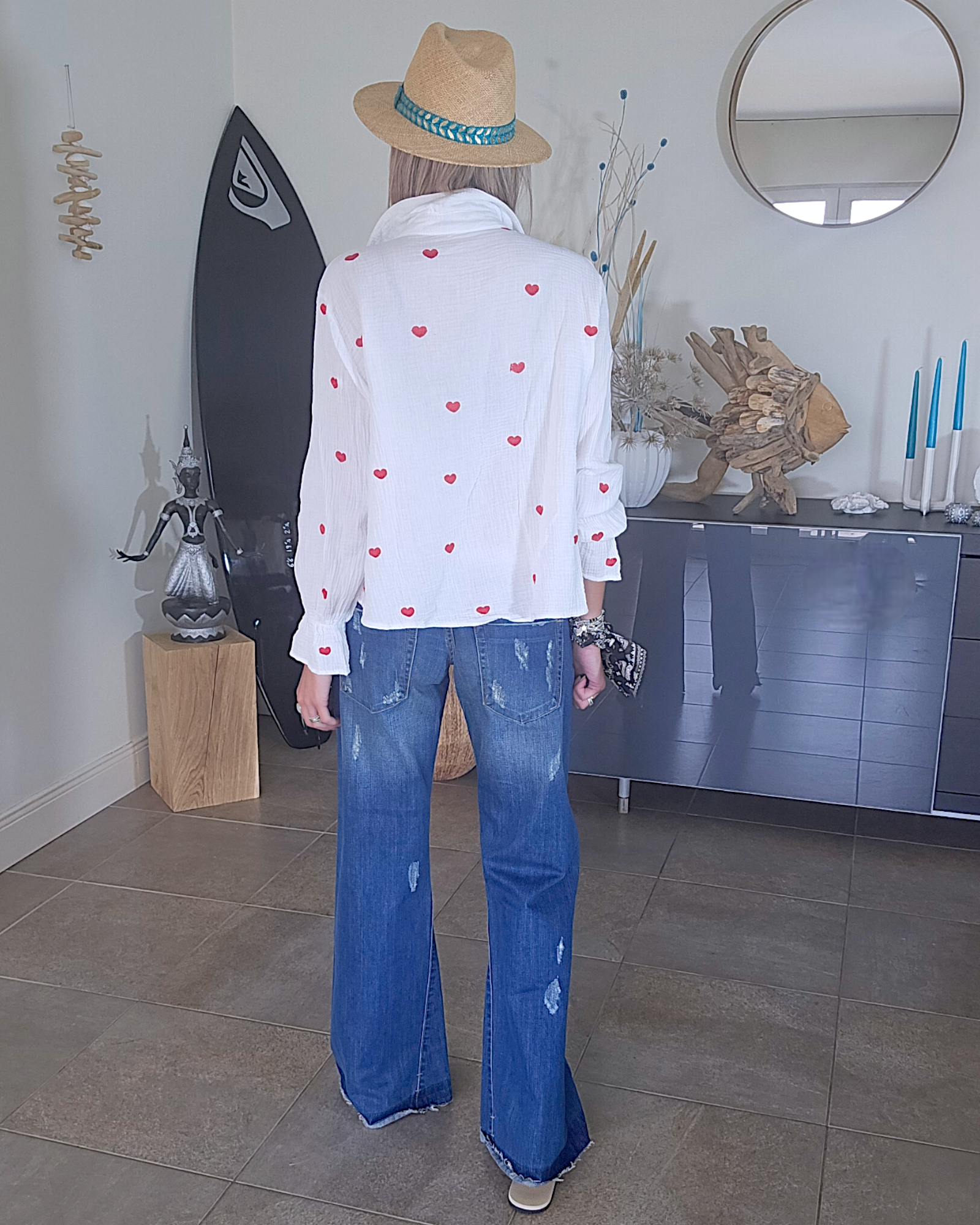 Chemise cœur en gaze de coton - 𝐌𝐚𝐫𝐢𝐧𝐚𝟒𝟒𝐟𝐚𝐦𝐢𝐥𝐲