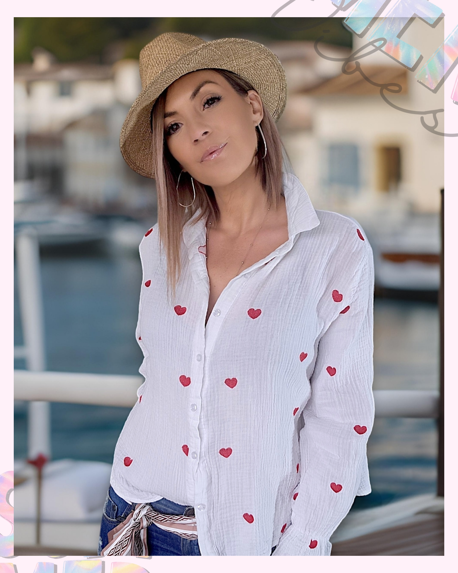 Chemise cœur en gaze de coton - 𝐌𝐚𝐫𝐢𝐧𝐚𝟒𝟒𝐟𝐚𝐦𝐢𝐥𝐲