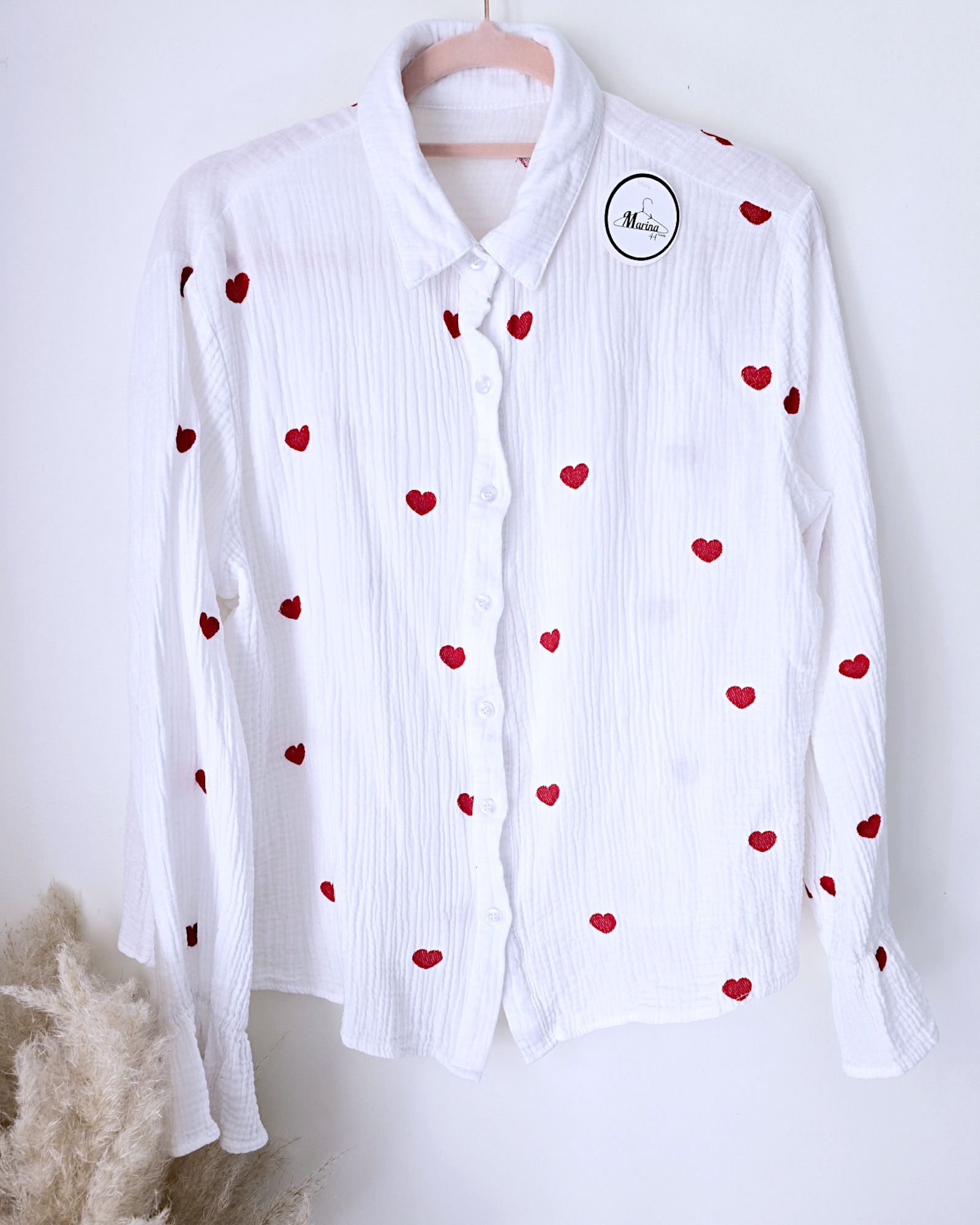 Chemise cœur en gaze de coton – Marina44family