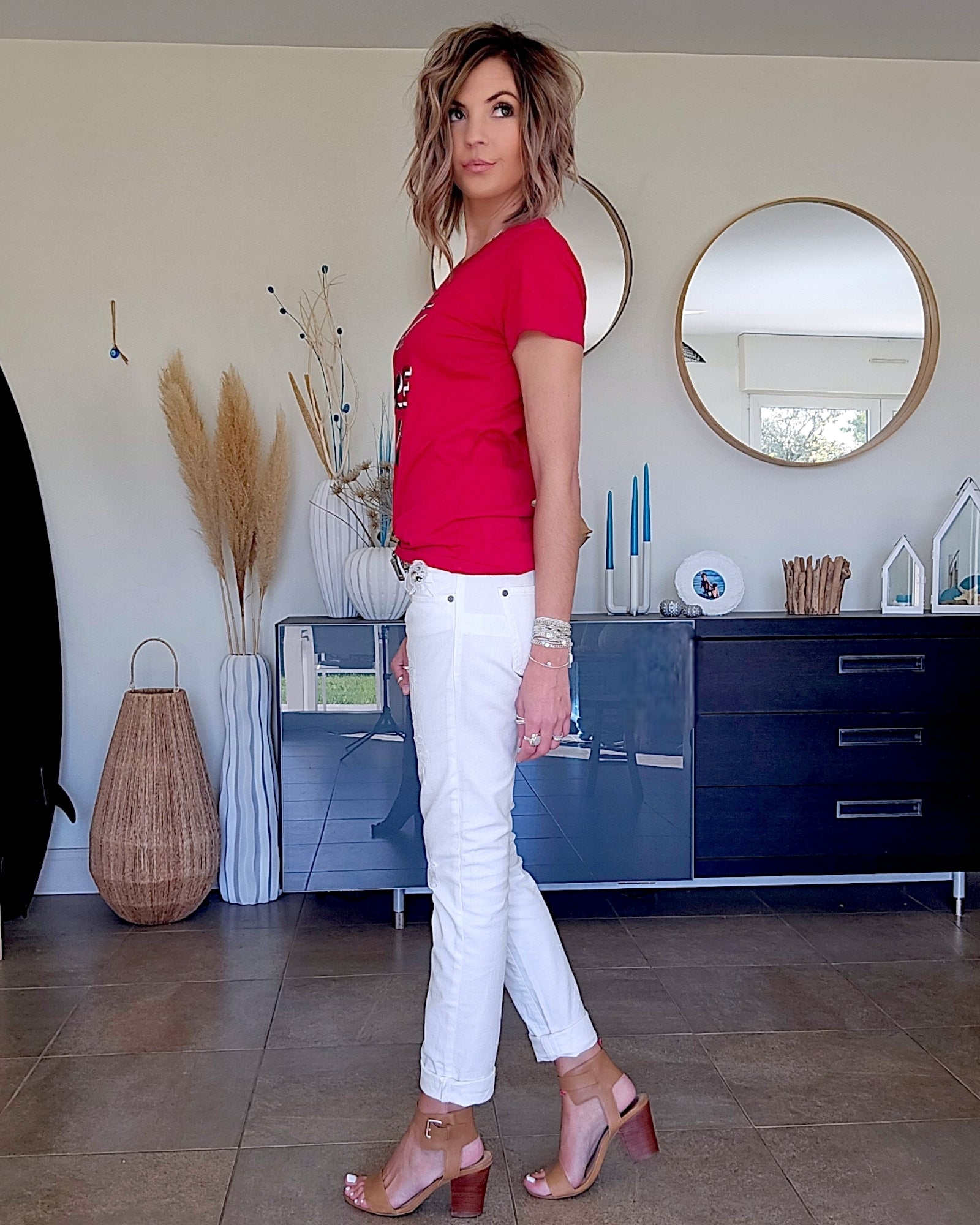 T-shirt cœur rouge - 𝐌𝐚𝐫𝐢𝐧𝐚𝟒𝟒𝐟𝐚𝐦𝐢𝐥𝐲