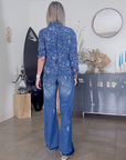 Chemise bandana bleu - 𝐌𝐚𝐫𝐢𝐧𝐚𝟒𝟒𝐟𝐚𝐦𝐢𝐥𝐲