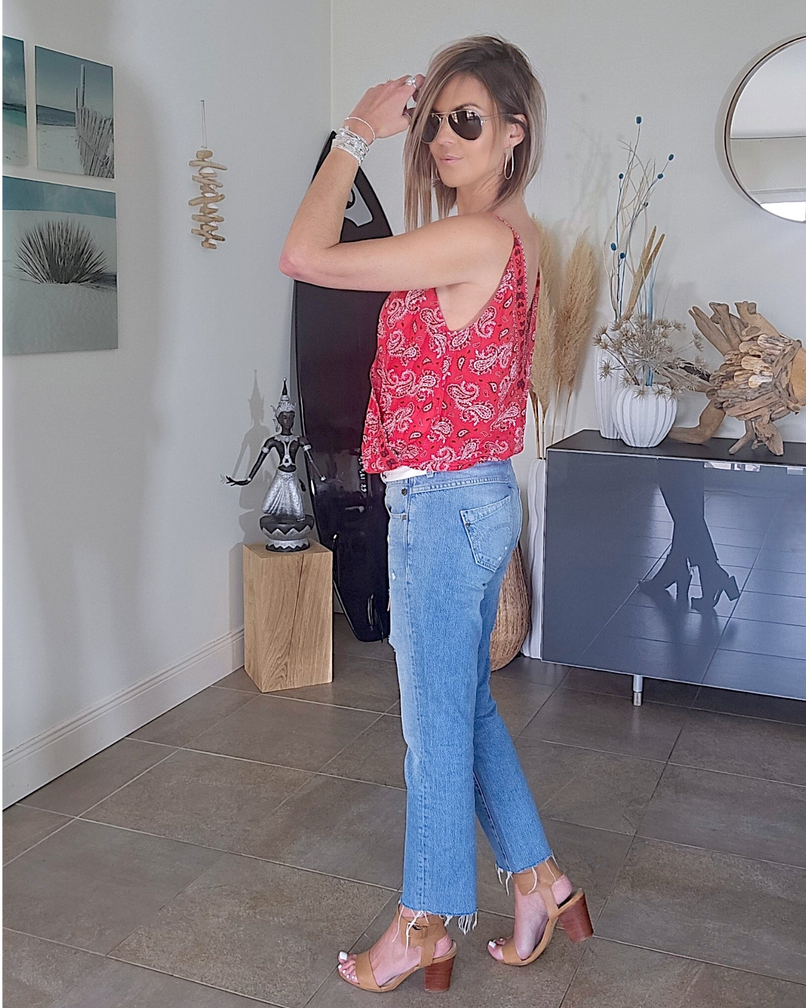 Jean bleu 7/8è + ruban - 𝐌𝐚𝐫𝐢𝐧𝐚𝟒𝟒𝐟𝐚𝐦𝐢𝐥𝐲