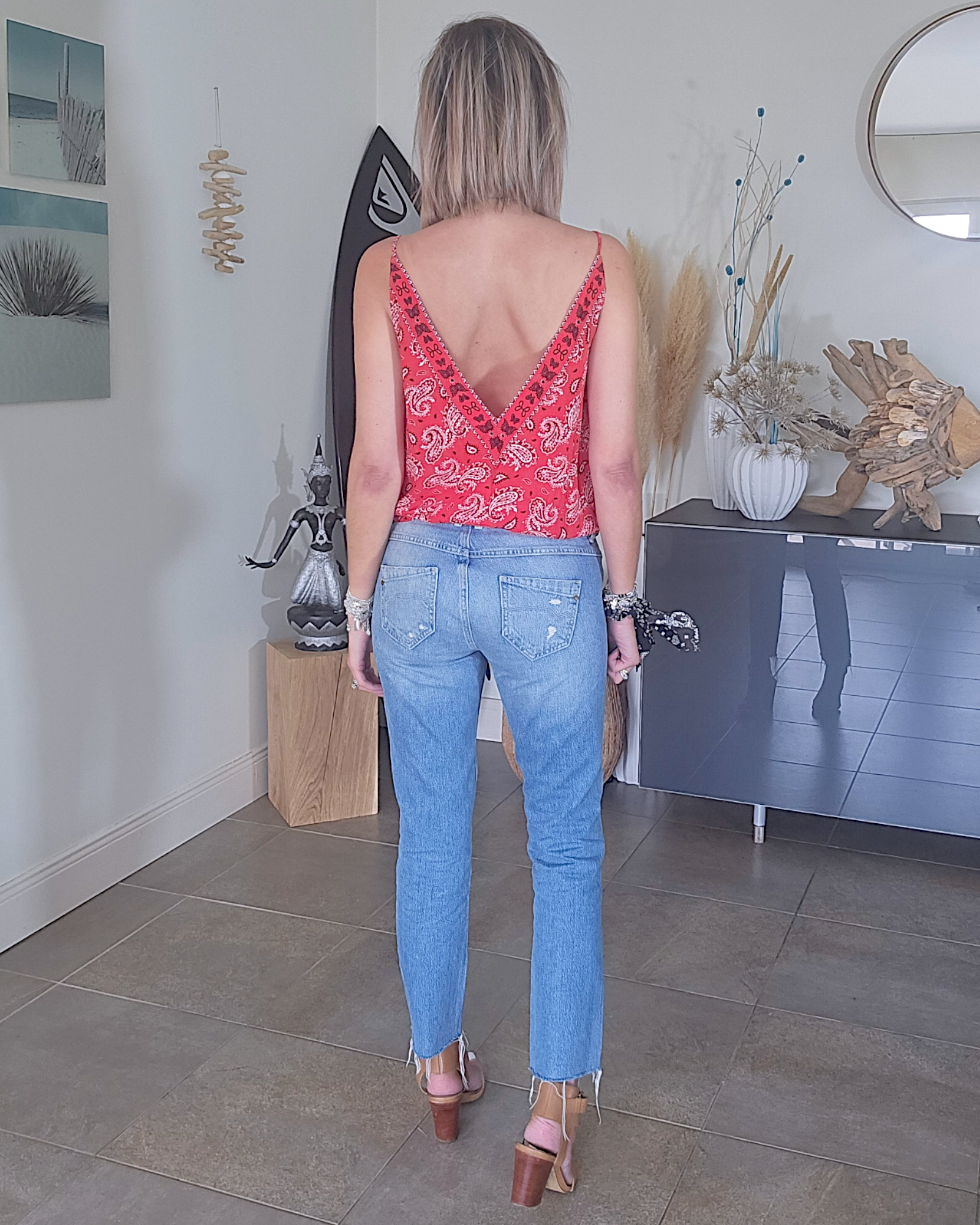 Jean bleu 7/8è + ruban - 𝐌𝐚𝐫𝐢𝐧𝐚𝟒𝟒𝐟𝐚𝐦𝐢𝐥𝐲