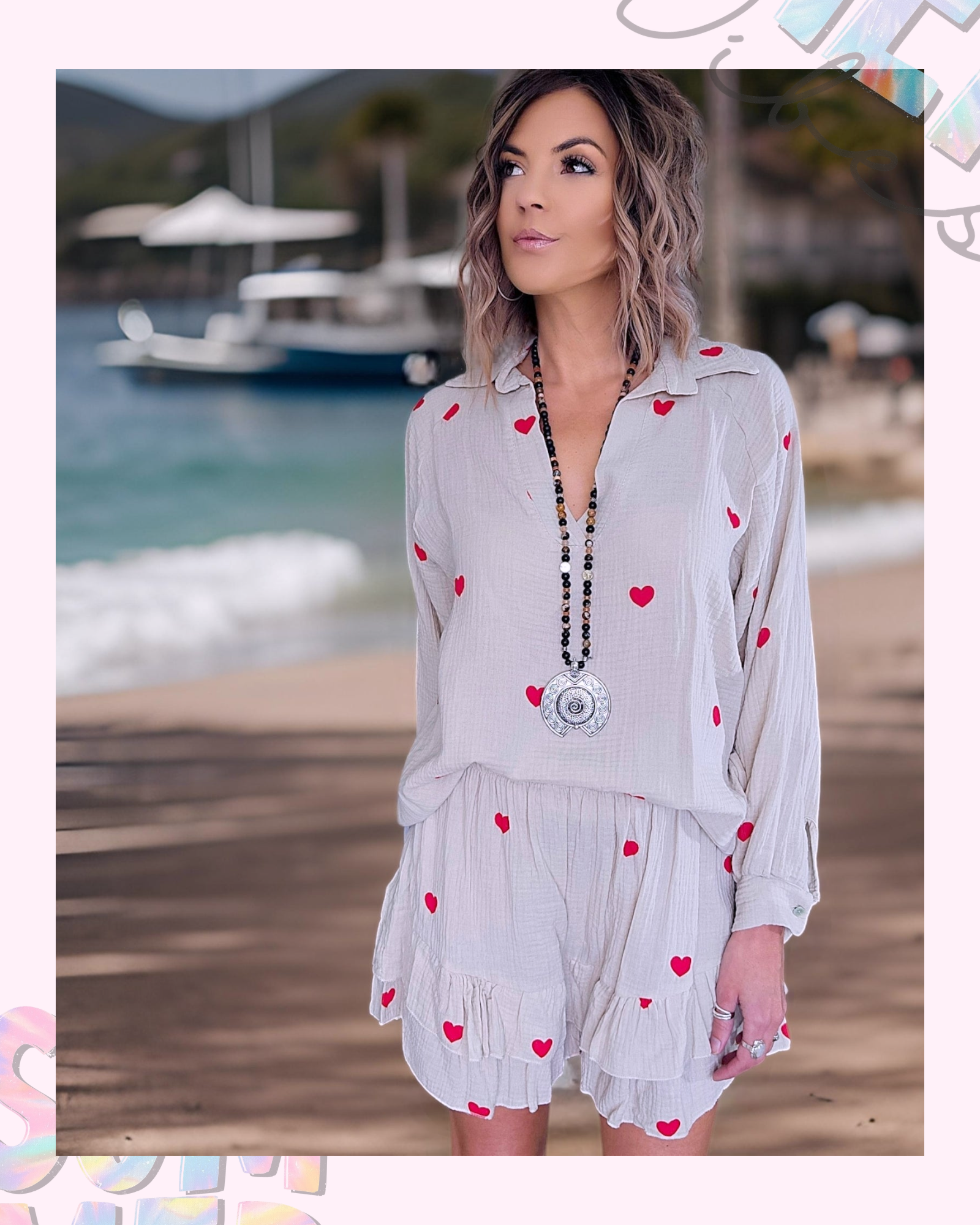 Ensemble gaze de coton coeur - 𝐌𝐚𝐫𝐢𝐧𝐚𝟒𝟒𝐟𝐚𝐦𝐢𝐥𝐲