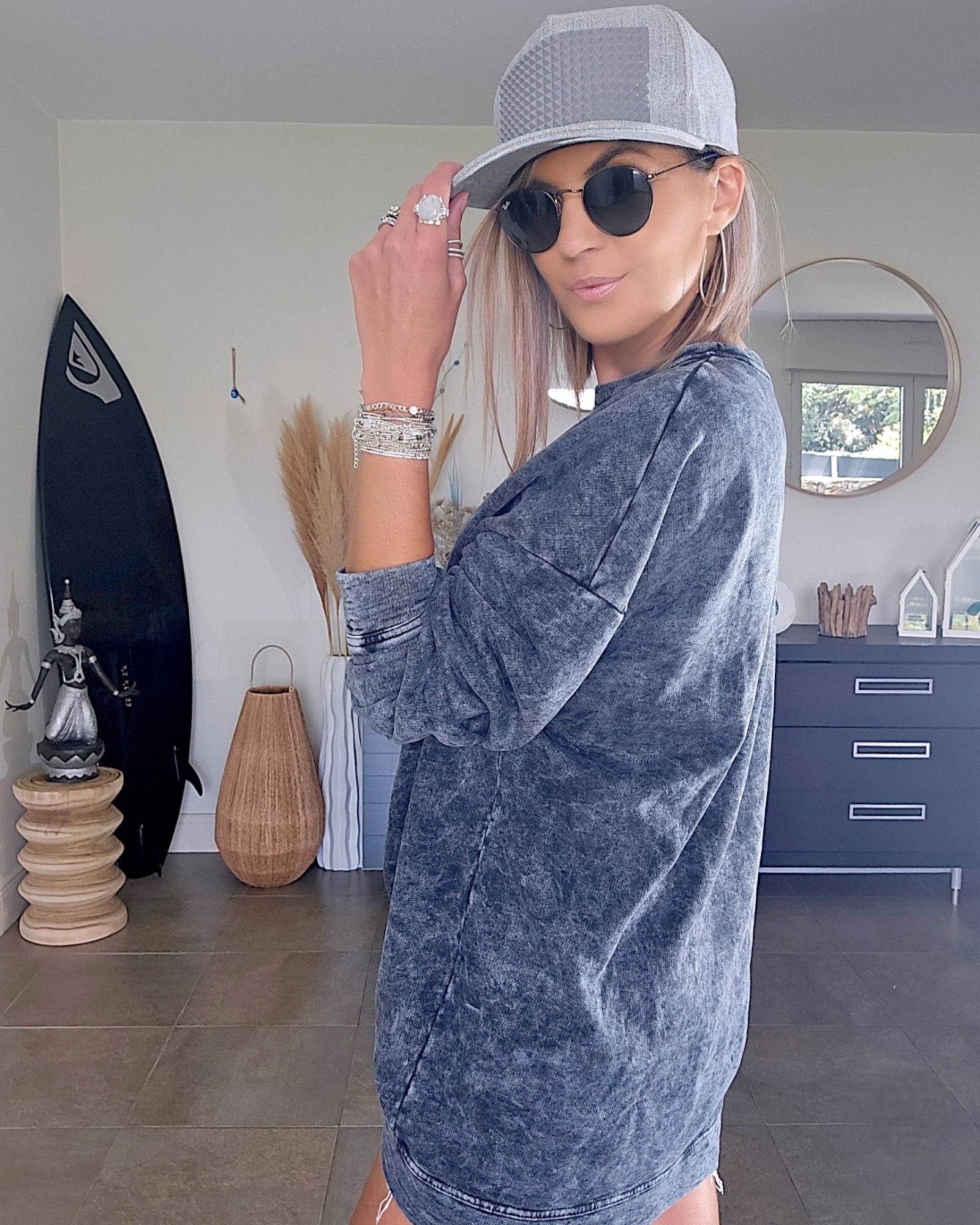 Casquette grise - 𝐌𝐚𝐫𝐢𝐧𝐚𝟒𝟒𝐟𝐚𝐦𝐢𝐥𝐲