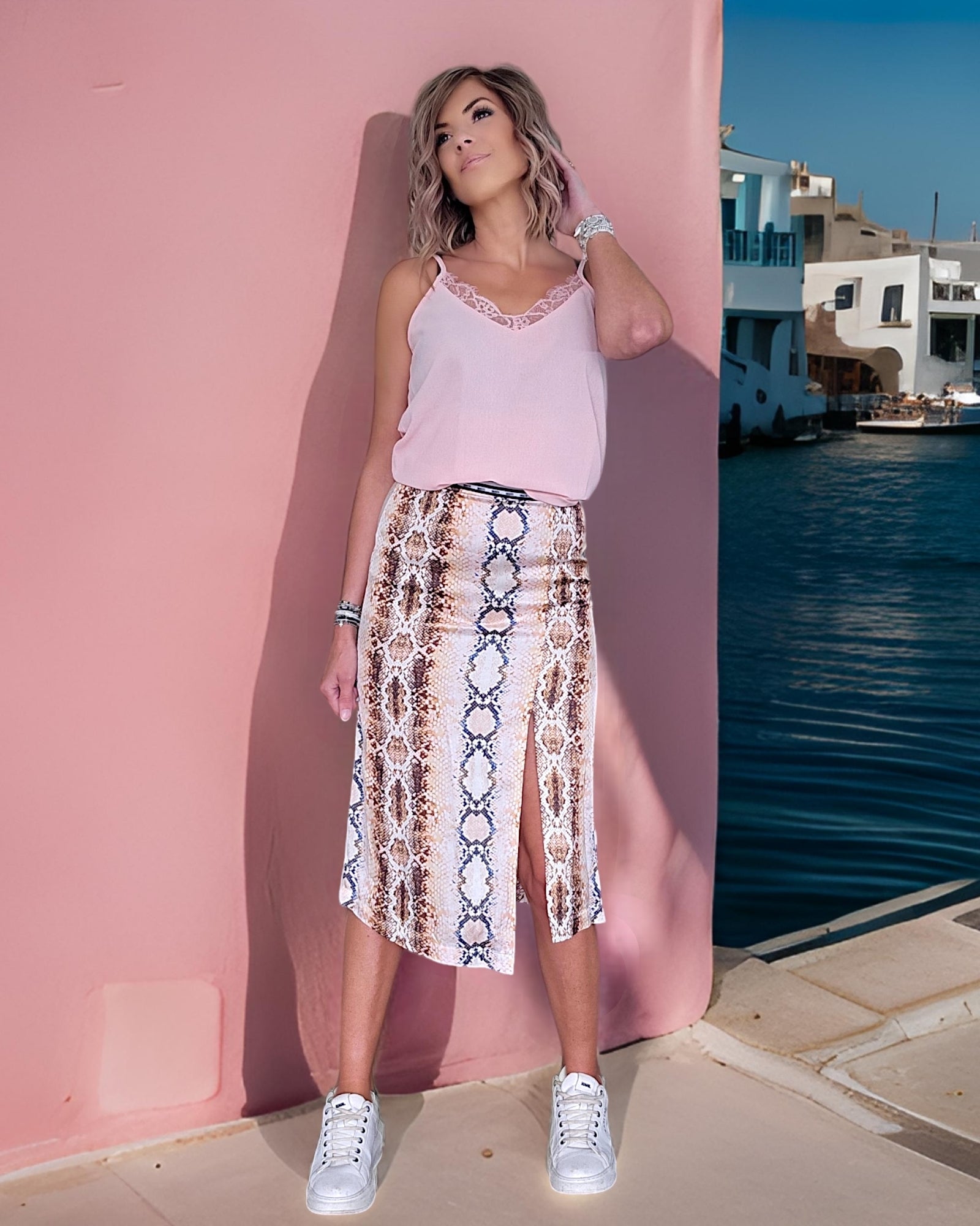 Jupe midi à imprimé python - 𝐌𝐚𝐫𝐢𝐧𝐚𝟒𝟒𝐟𝐚𝐦𝐢𝐥𝐲