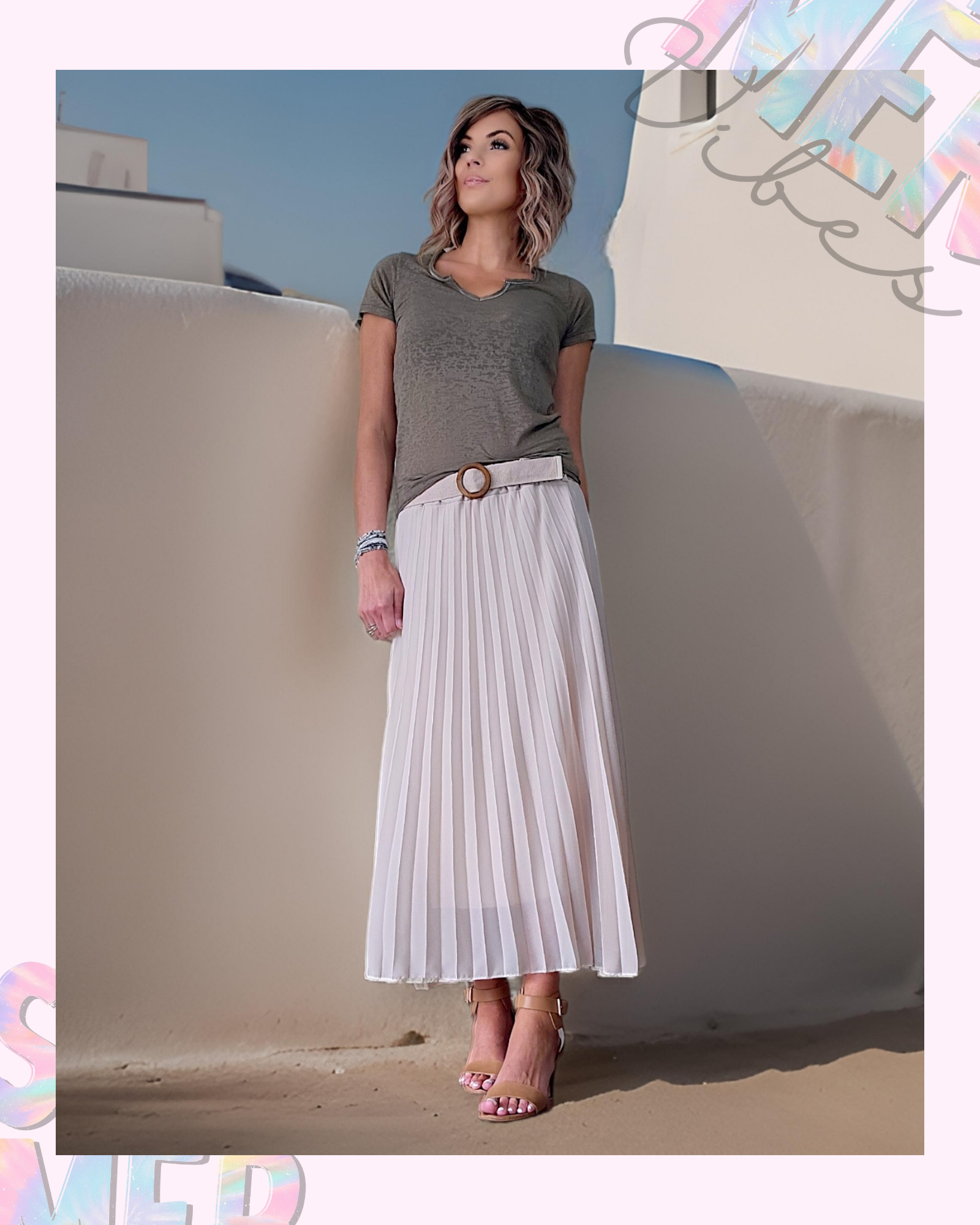 Jupe midi beige - 𝐌𝐚𝐫𝐢𝐧𝐚𝟒𝟒𝐟𝐚𝐦𝐢𝐥𝐲