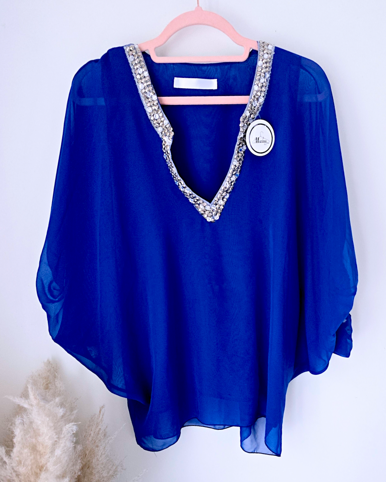 Blouse fluide bleu roi - 𝐌𝐚𝐫𝐢𝐧𝐚𝟒𝟒𝐟𝐚𝐦𝐢𝐥𝐲