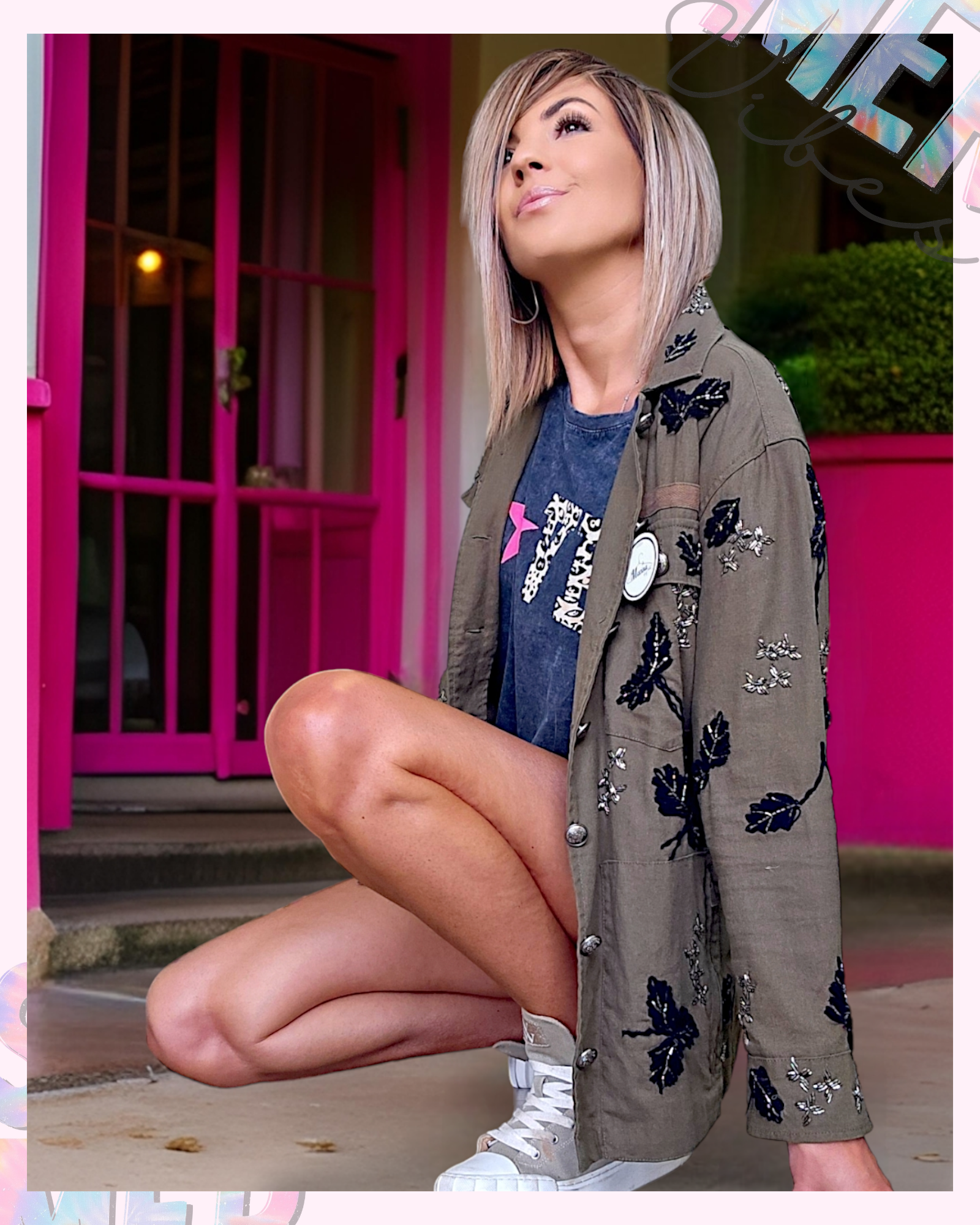 Saharienne kaki en perles - 𝐌𝐚𝐫𝐢𝐧𝐚𝟒𝟒𝐟𝐚𝐦𝐢𝐥𝐲