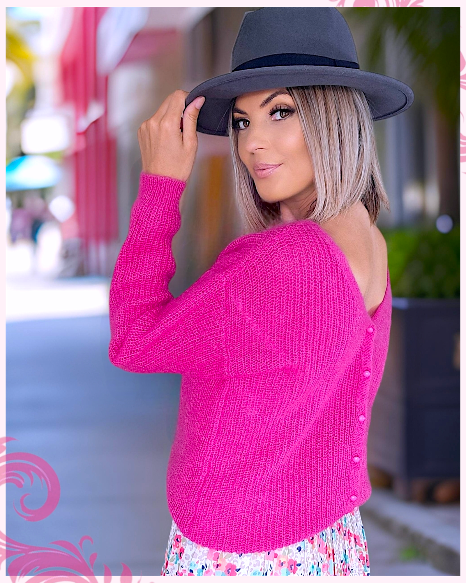 Pull cardigan fuchsia - 𝐌𝐚𝐫𝐢𝐧𝐚𝟒𝟒𝐟𝐚𝐦𝐢𝐥𝐲