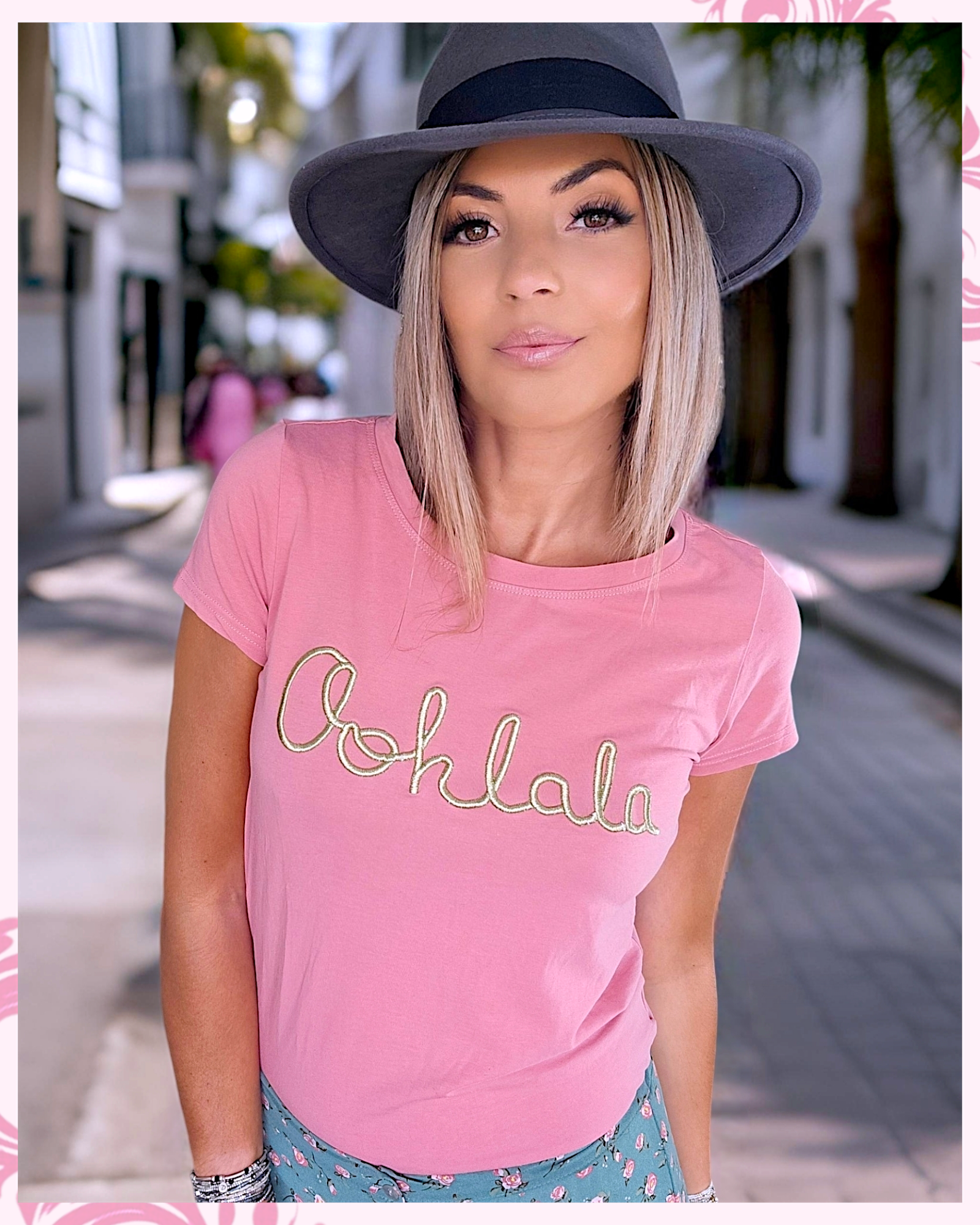 Tee-shirt rose ohlala - 𝐌𝐚𝐫𝐢𝐧𝐚𝟒𝟒𝐟𝐚𝐦𝐢𝐥𝐲