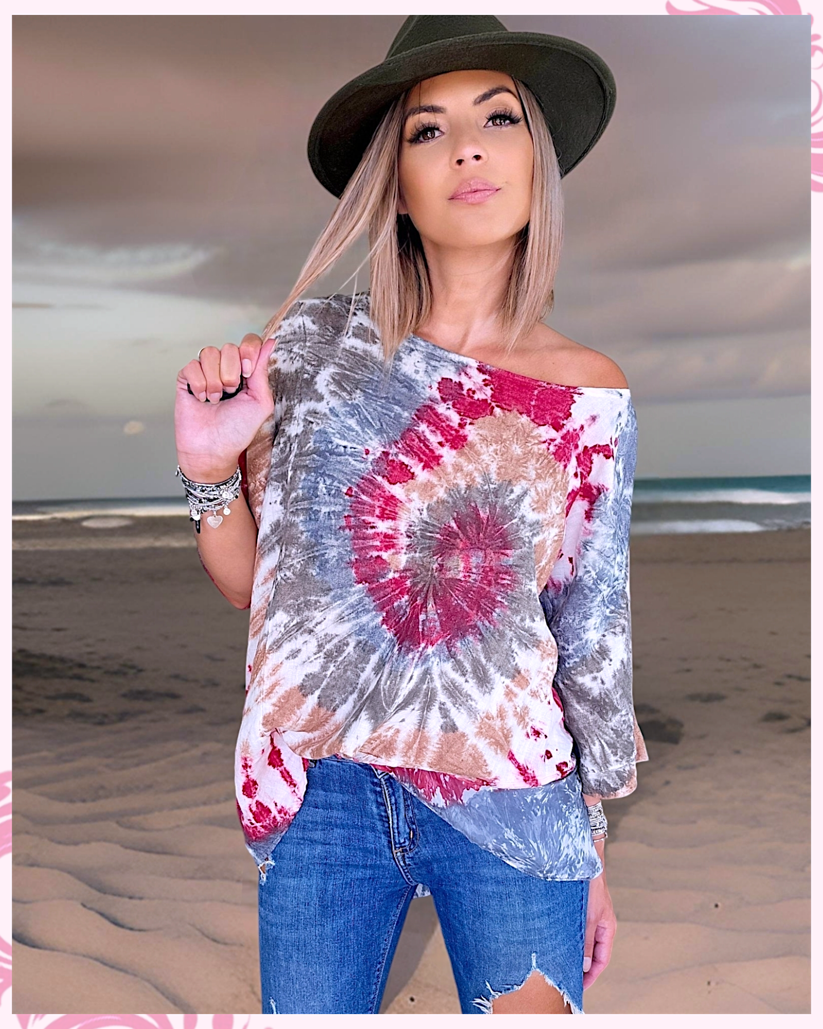 Blouse lin tie and dye - 𝐌𝐚𝐫𝐢𝐧𝐚𝟒𝟒𝐟𝐚𝐦𝐢𝐥𝐲