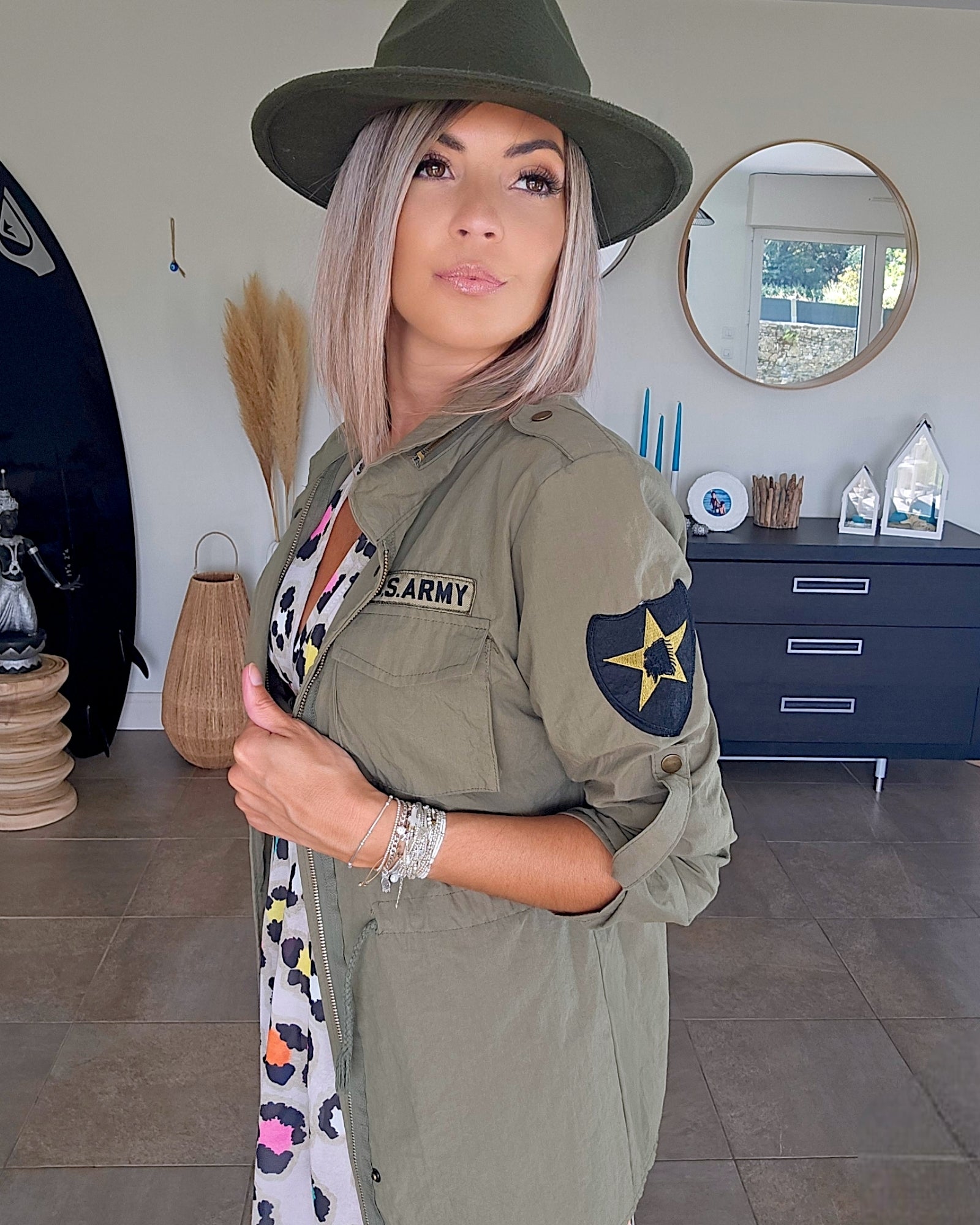 Veste militaire kaki - 𝐌𝐚𝐫𝐢𝐧𝐚𝟒𝟒𝐟𝐚𝐦𝐢𝐥𝐲