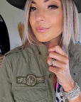 Veste militaire kaki - 𝐌𝐚𝐫𝐢𝐧𝐚𝟒𝟒𝐟𝐚𝐦𝐢𝐥𝐲