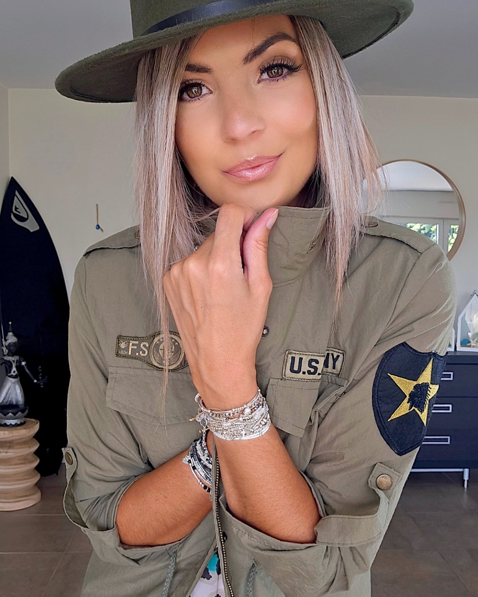 Veste militaire kaki - 𝐌𝐚𝐫𝐢𝐧𝐚𝟒𝟒𝐟𝐚𝐦𝐢𝐥𝐲