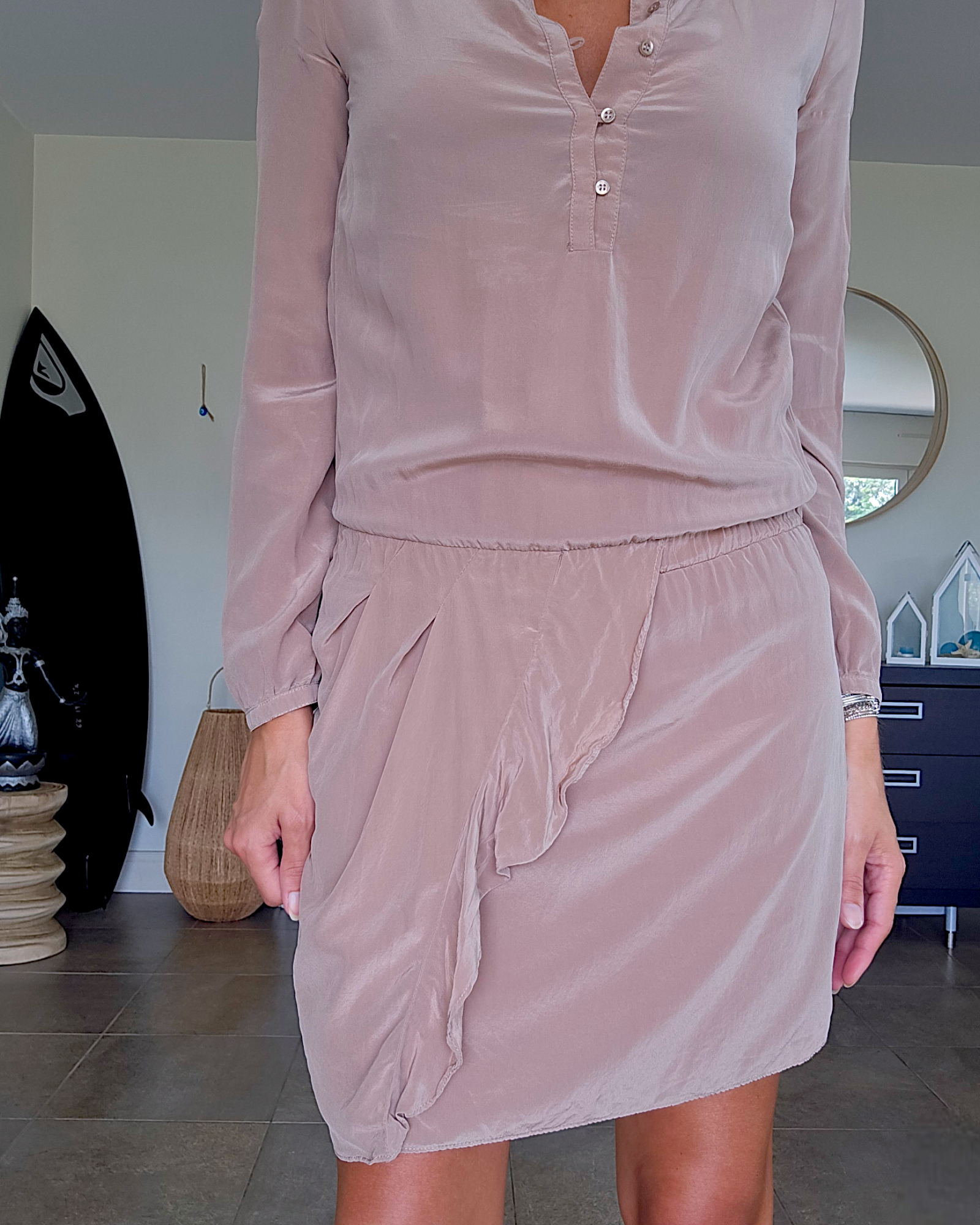 Robe soie beige - 𝐌𝐚𝐫𝐢𝐧𝐚𝟒𝟒𝐟𝐚𝐦𝐢𝐥𝐲