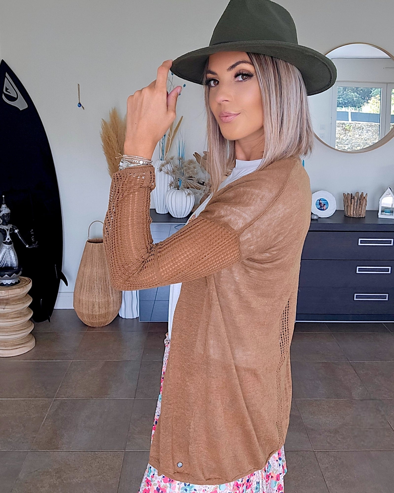 Gilet tabac - 𝐌𝐚𝐫𝐢𝐧𝐚𝟒𝟒𝐟𝐚𝐦𝐢𝐥𝐲