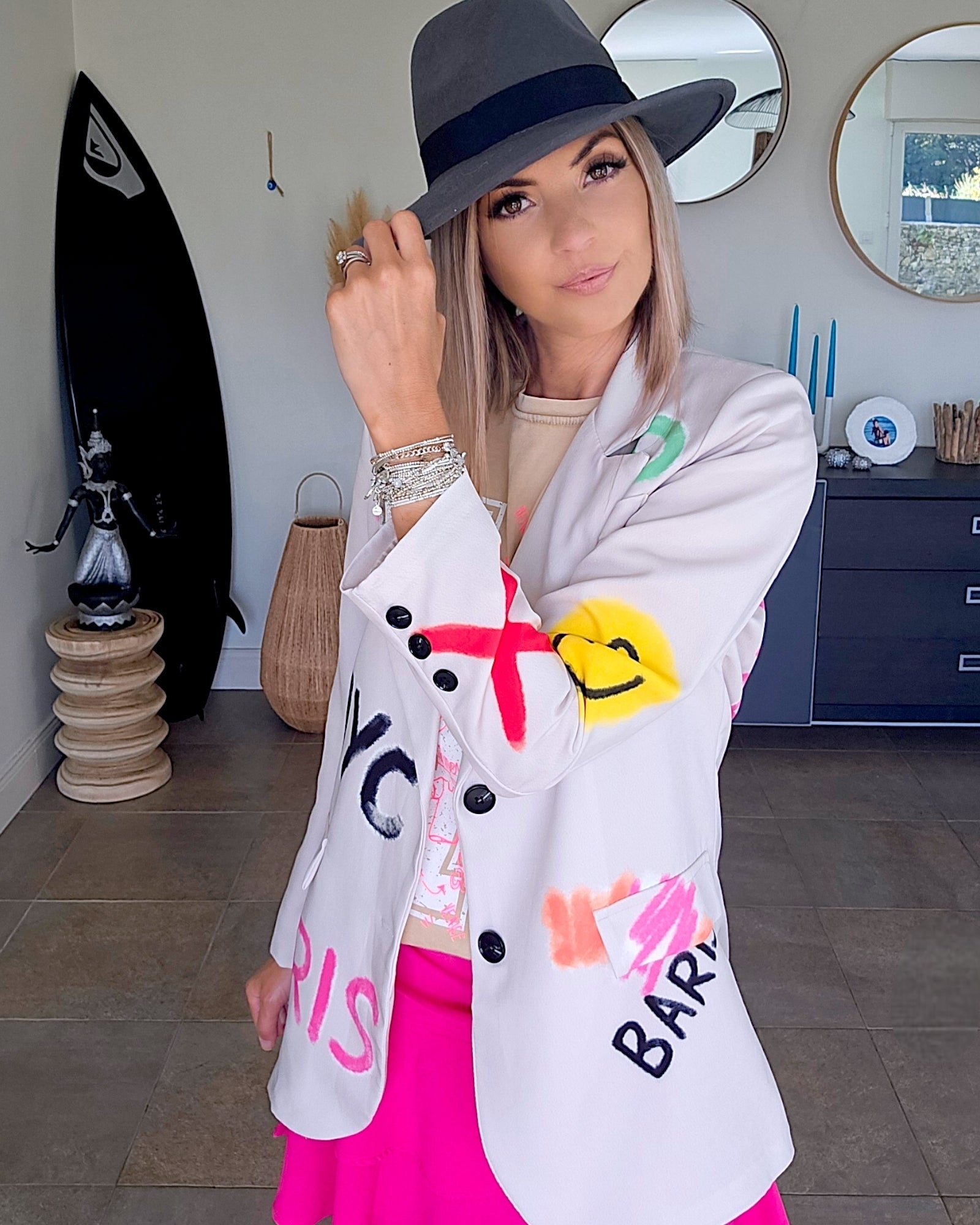 Veste à tag beige - 𝐌𝐚𝐫𝐢𝐧𝐚𝟒𝟒𝐟𝐚𝐦𝐢𝐥𝐲