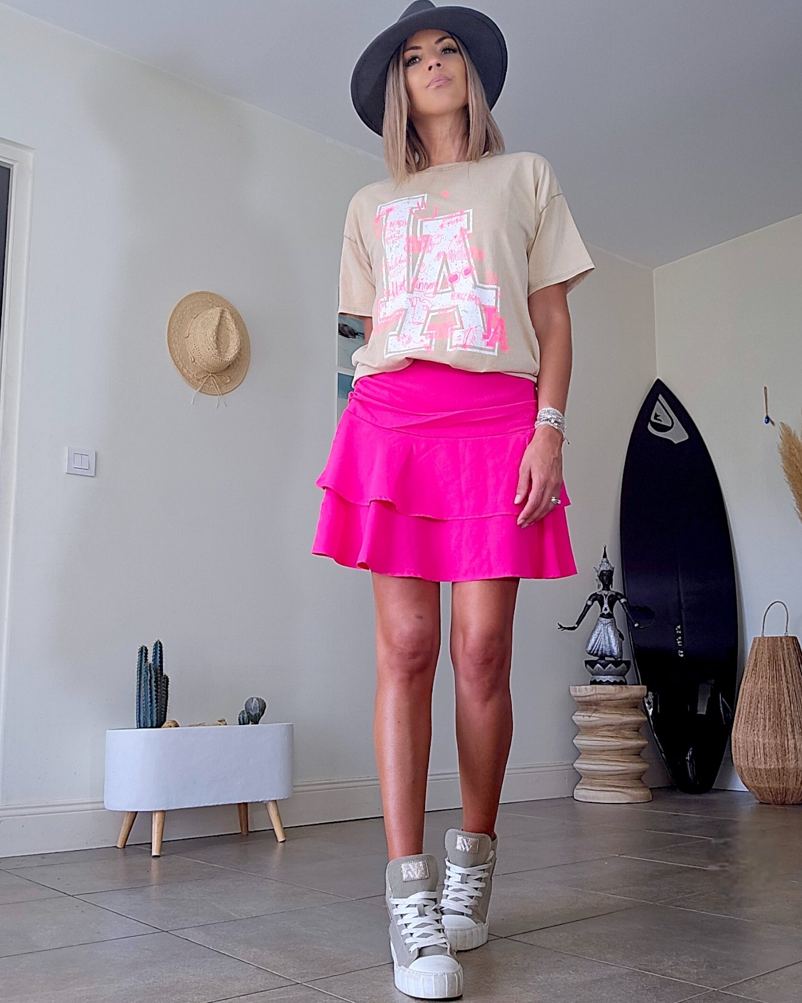 Jupe courte fuchsia - 𝐌𝐚𝐫𝐢𝐧𝐚𝟒𝟒𝐟𝐚𝐦𝐢𝐥𝐲