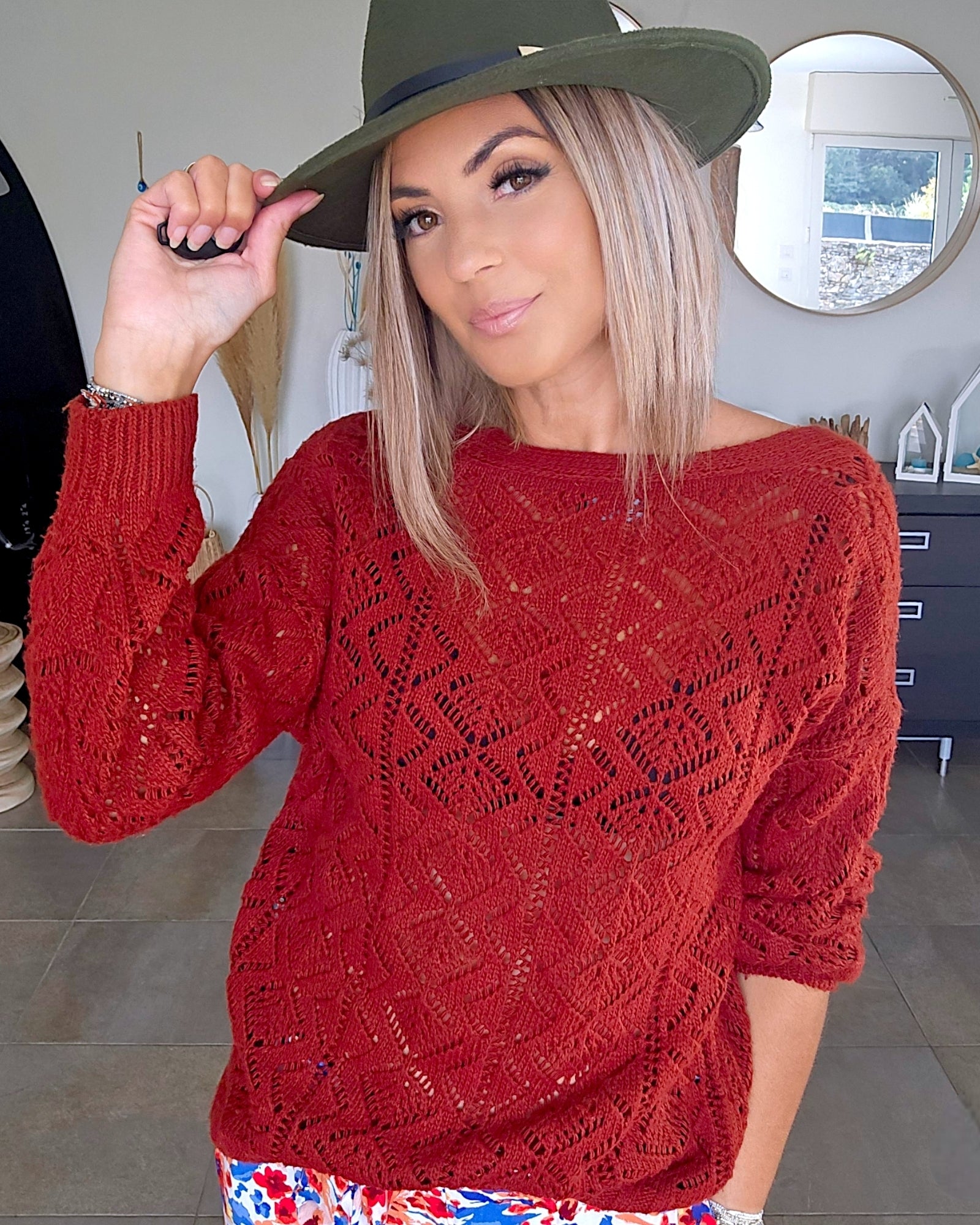 Cardigan ajouré - 𝐌𝐚𝐫𝐢𝐧𝐚𝟒𝟒𝐟𝐚𝐦𝐢𝐥𝐲