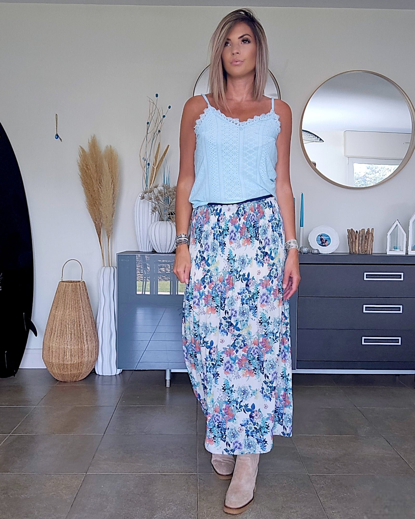 Jupe maxi flowers - 𝐌𝐚𝐫𝐢𝐧𝐚𝟒𝟒𝐟𝐚𝐦𝐢𝐥𝐲