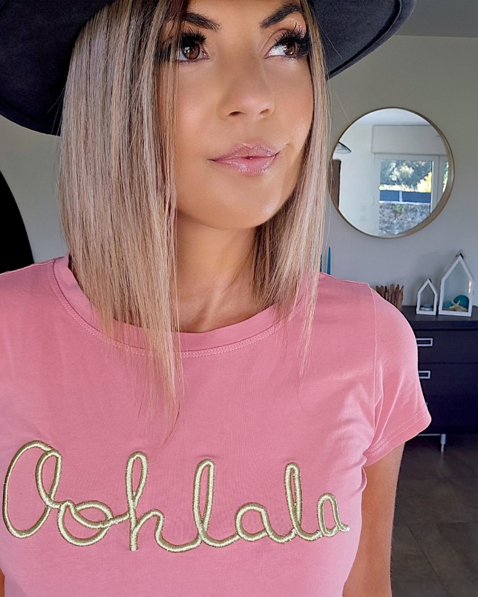 Tee-shirt rose ohlala - 𝐌𝐚𝐫𝐢𝐧𝐚𝟒𝟒𝐟𝐚𝐦𝐢𝐥𝐲