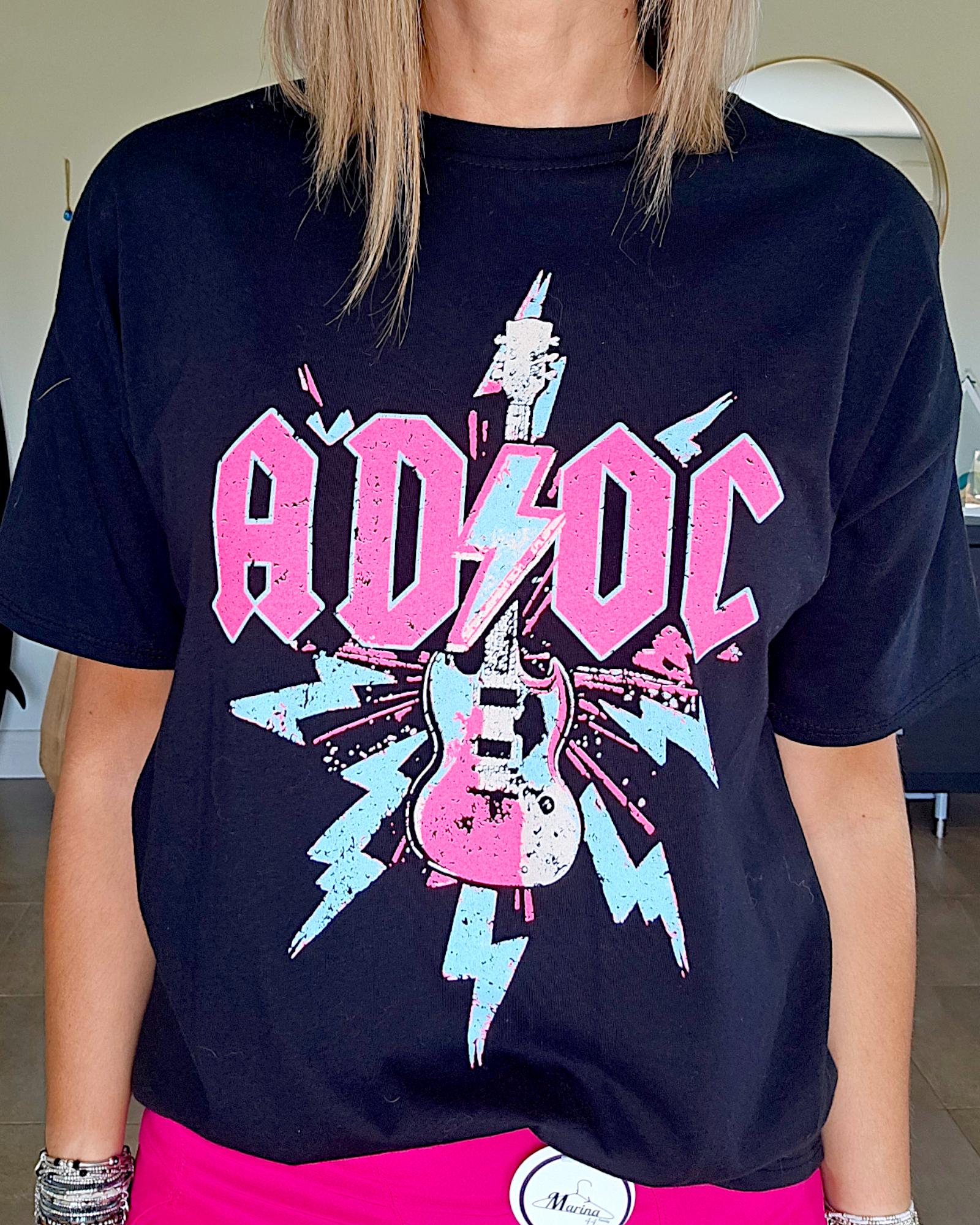 Tee-shirt noir AD⚡︎OC - 𝐌𝐚𝐫𝐢𝐧𝐚𝟒𝟒𝐟𝐚𝐦𝐢𝐥𝐲