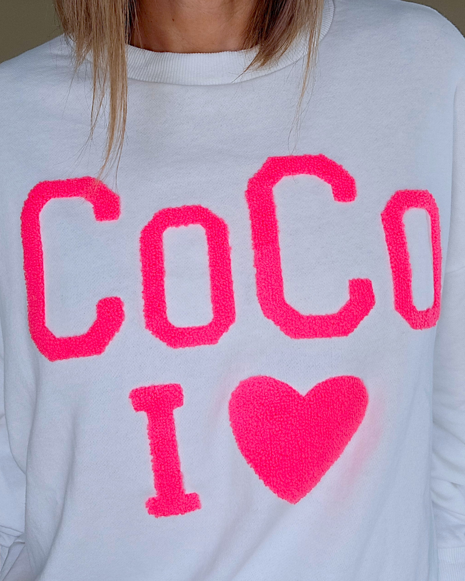 Sweat blanc I'COCO - 𝐌𝐚𝐫𝐢𝐧𝐚𝟒𝟒𝐟𝐚𝐦𝐢𝐥𝐲