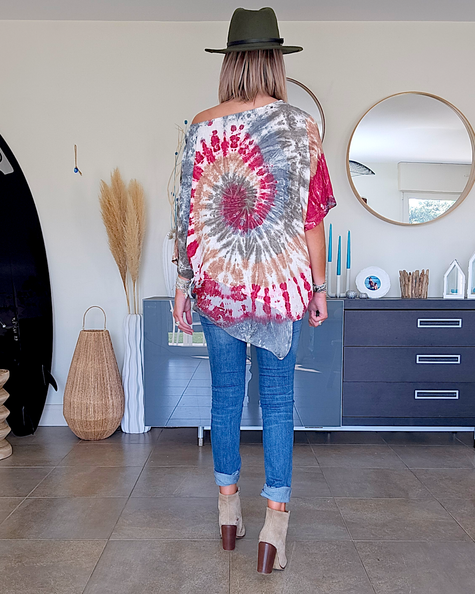 Blouse lin tie and dye - 𝐌𝐚𝐫𝐢𝐧𝐚𝟒𝟒𝐟𝐚𝐦𝐢𝐥𝐲