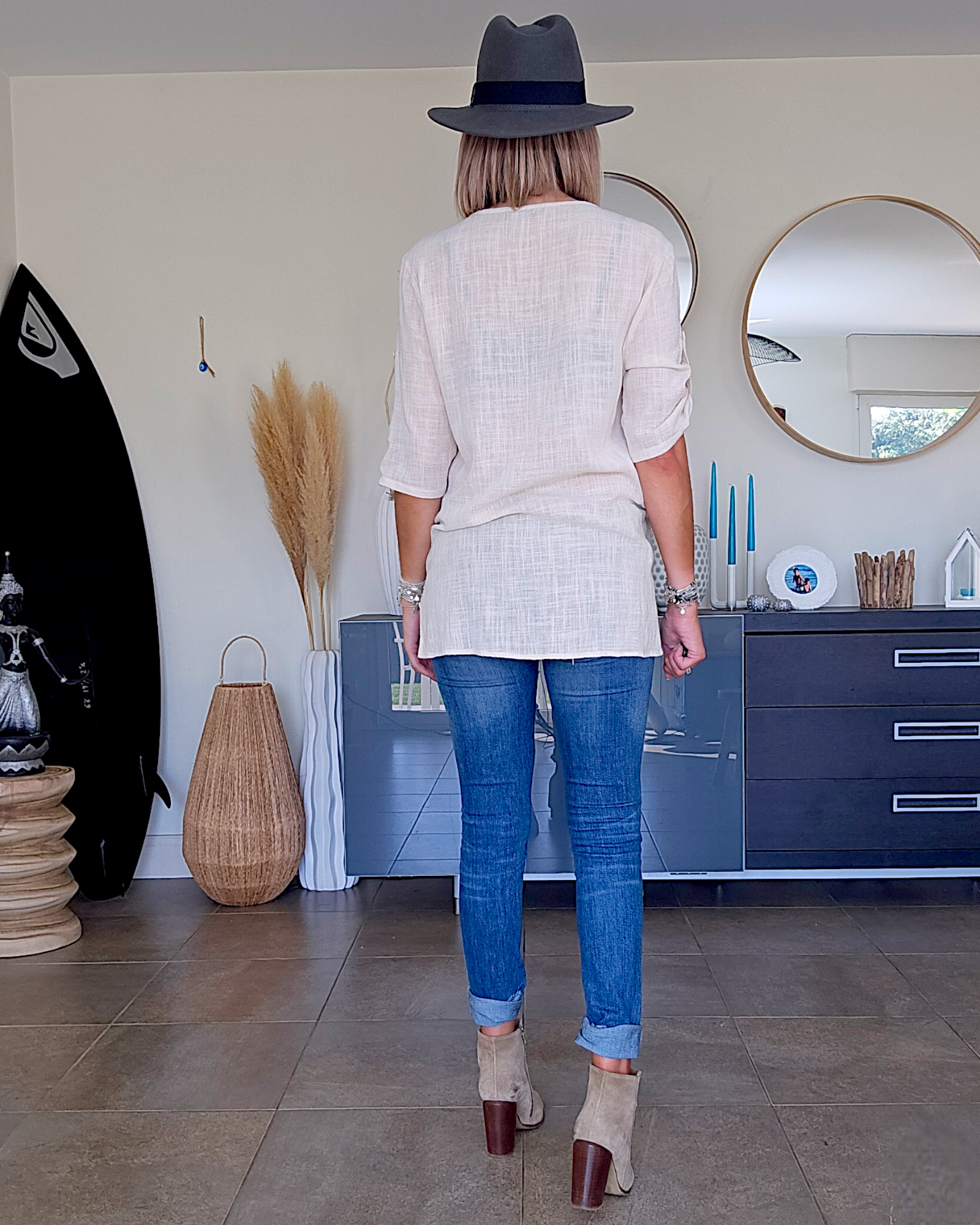 Blouse en lin crème - 𝐌𝐚𝐫𝐢𝐧𝐚𝟒𝟒𝐟𝐚𝐦𝐢𝐥𝐲
