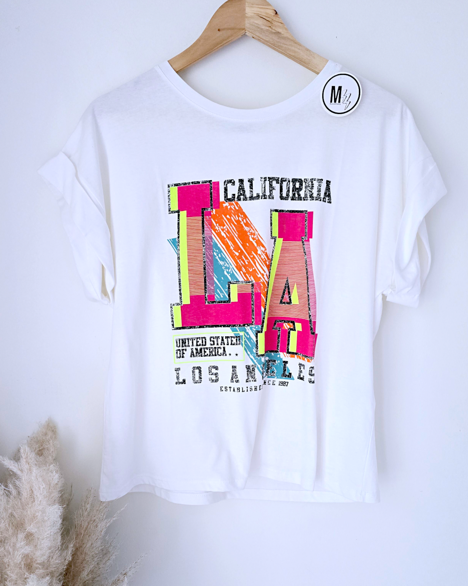 Tee-shirt blanc L.A - 𝐌𝐚𝐫𝐢𝐧𝐚𝟒𝟒𝐟𝐚𝐦𝐢𝐥𝐲