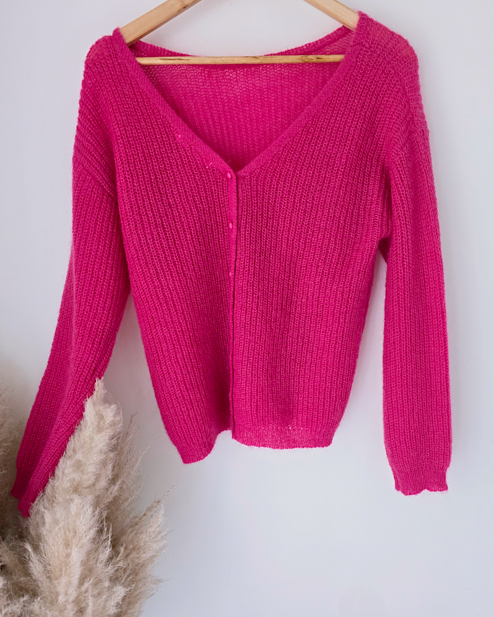 Pull cardigan fuchsia - 𝐌𝐚𝐫𝐢𝐧𝐚𝟒𝟒𝐟𝐚𝐦𝐢𝐥𝐲