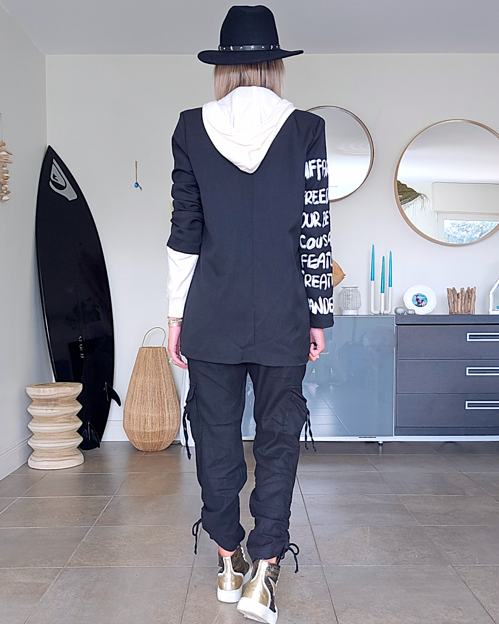 Veste, boy noir