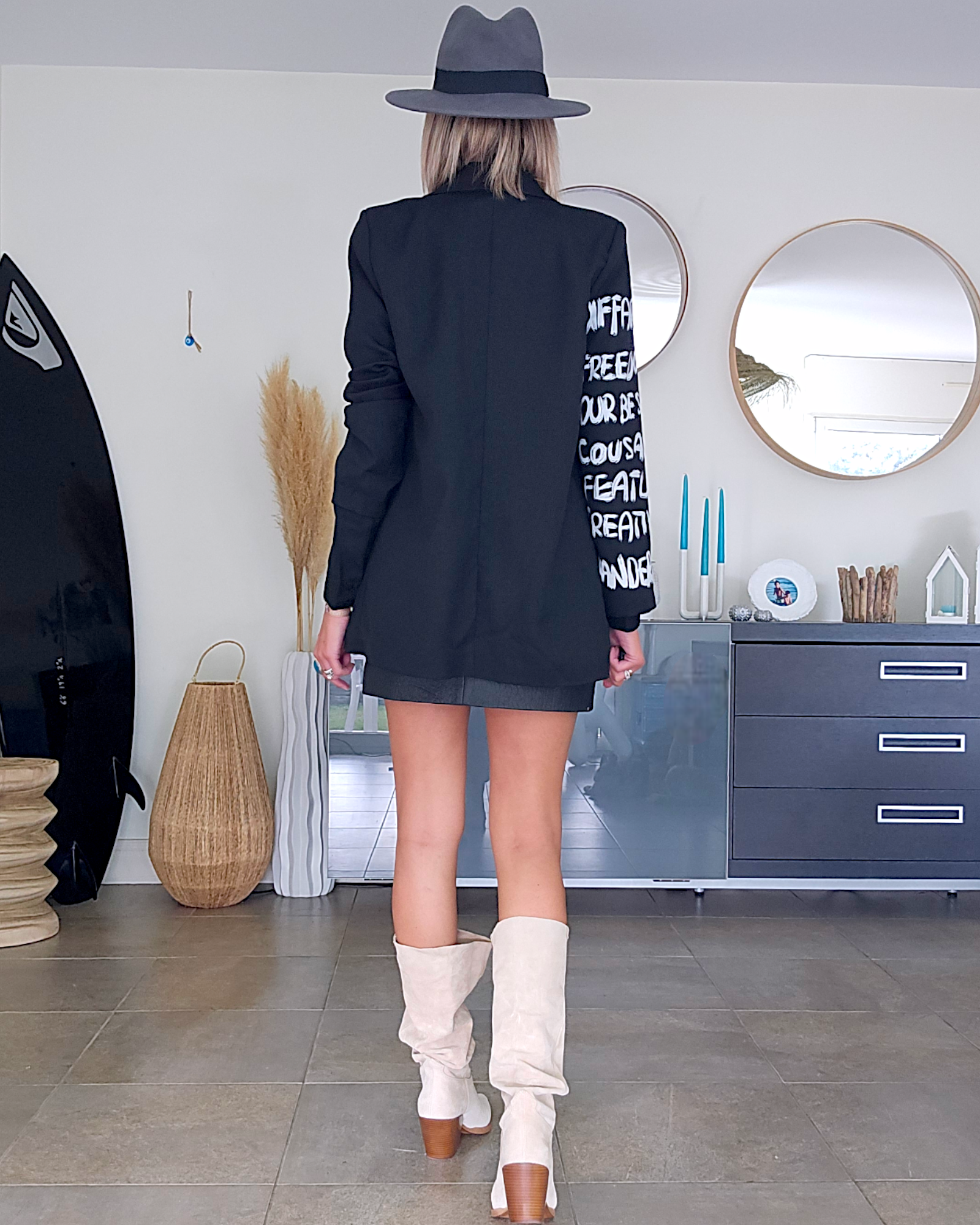 Veste, boy noir